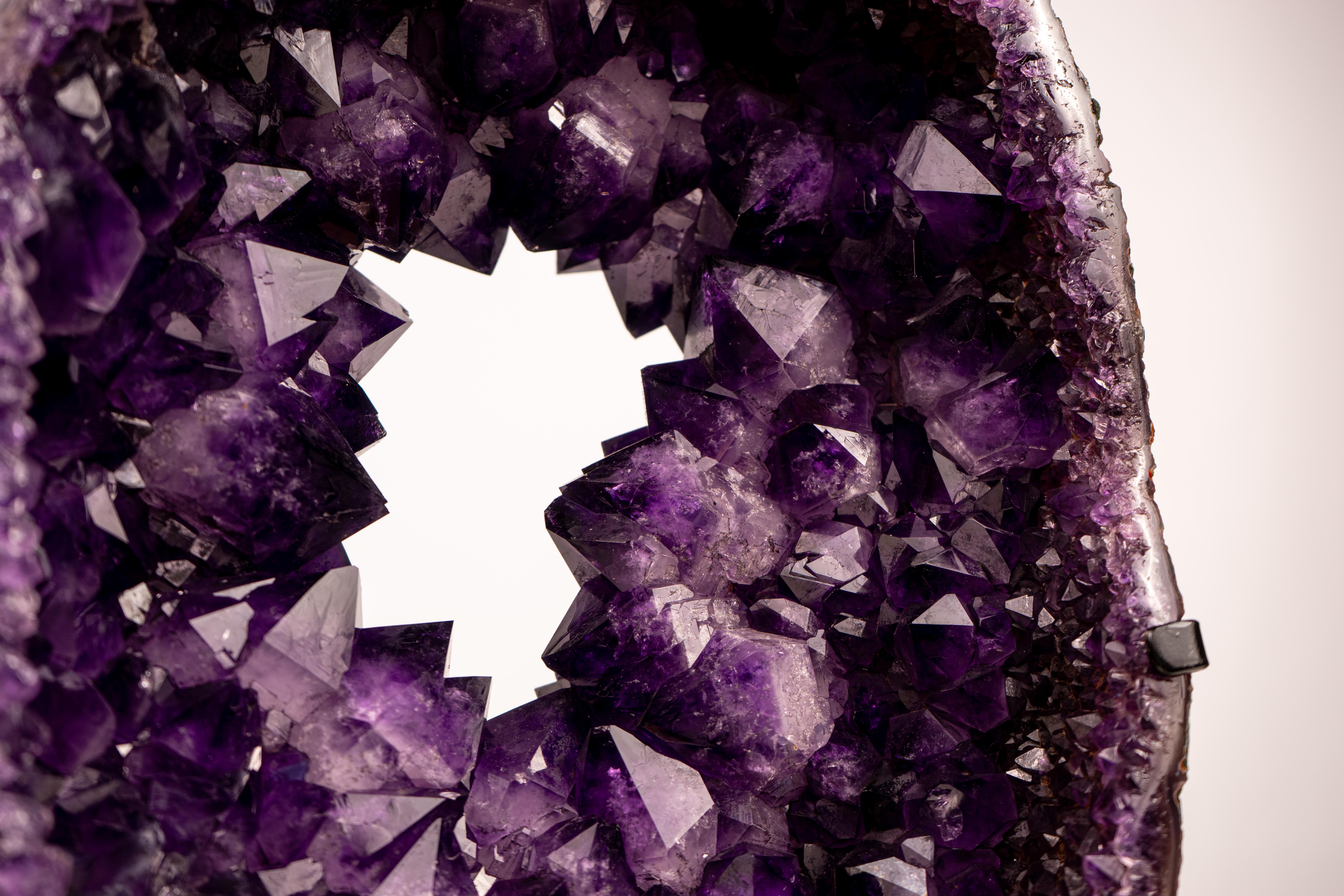 Rare AAA Amethyst Geode Portal with Crown Druzy Formation, Collector’s Crystal Cristal en venta