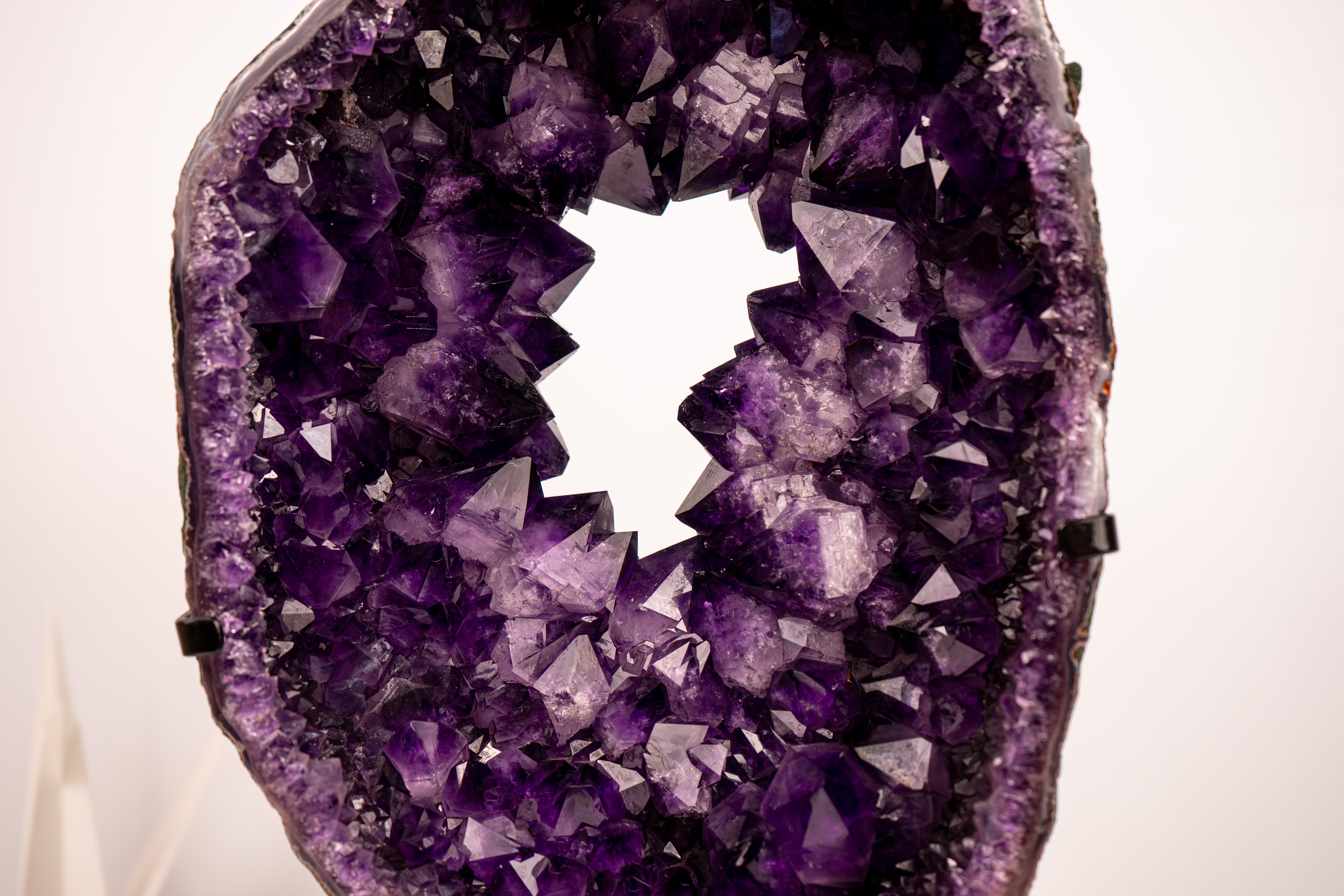 Rare AAA Amethyst Geode Portal with Crown Druzy Formation, Collector’s Crystal en venta 1