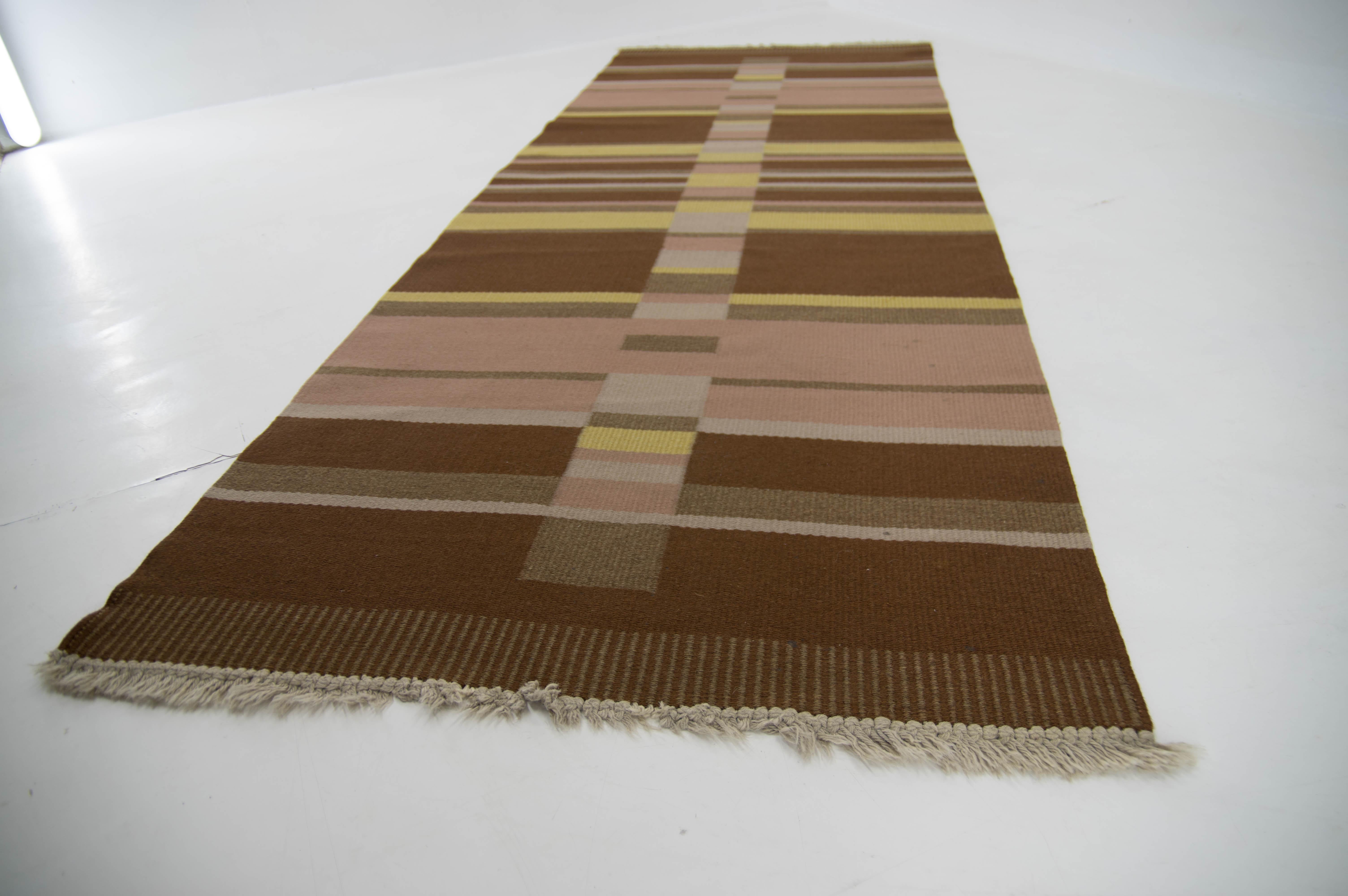 Wool Rare Abstract Modernist Carpet by Antonin Kybal, 1948 For Sale
