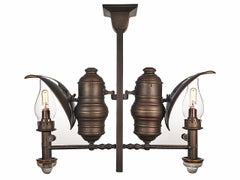 Rare Adams and Westlake Railroad Double Postal-Car Lamp