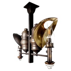 Rare Adams and Westlake Railroad Double Postal-Car Lamp