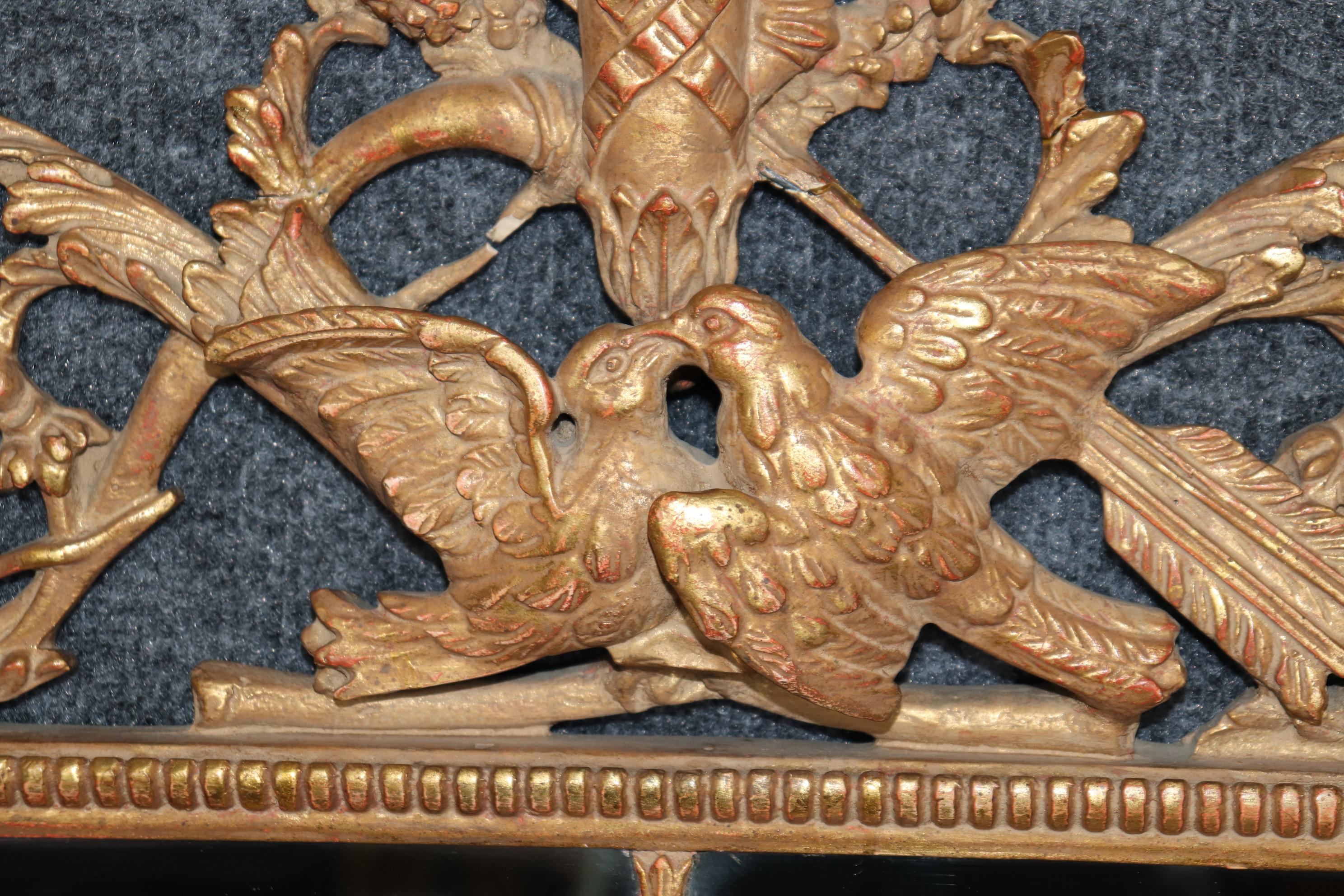Italiano Raro specchio Adams con faretra di uccelli intagliati, arco e arrow, circa 1940 in vendita