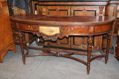 Rare Adams Paint Decorated Inlaid Berkey and Gay Sideboard Console Table