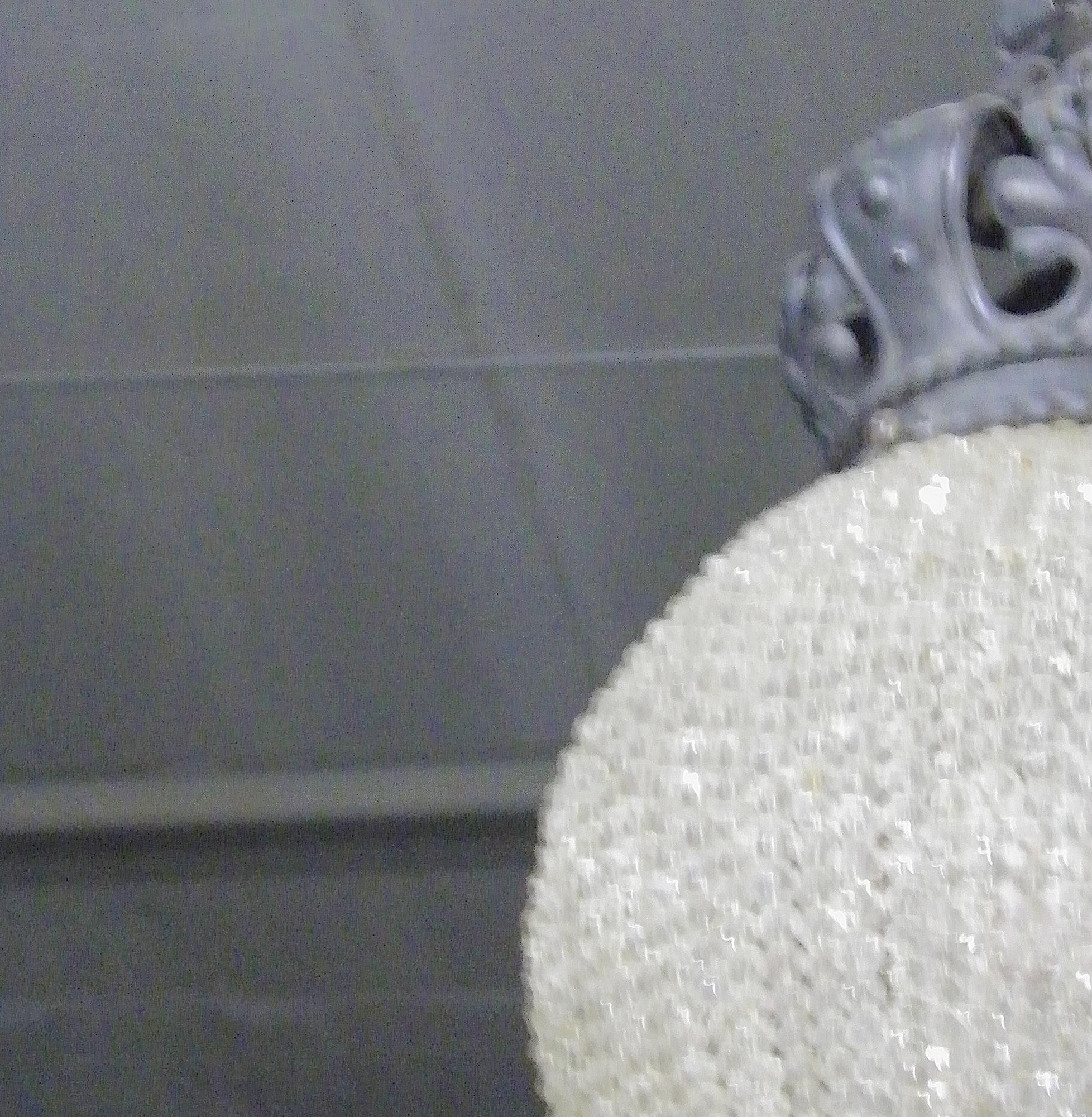 Neoclassical Rare Addison Mizner Crystal Ball and Iron Chandelier from 1930 Palm Beach Estat For Sale
