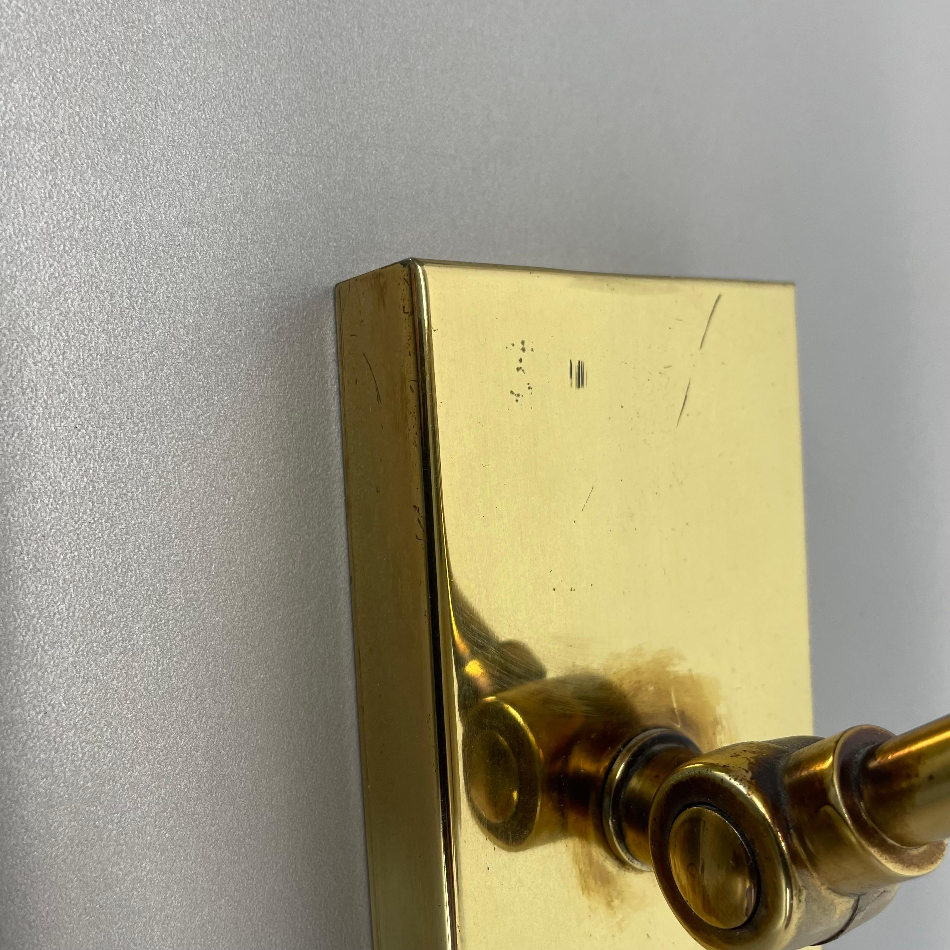 rare adjustable Brass Stilnovo Style Theatre Wall Ceiling Light, Italy 1950s For Sale 3