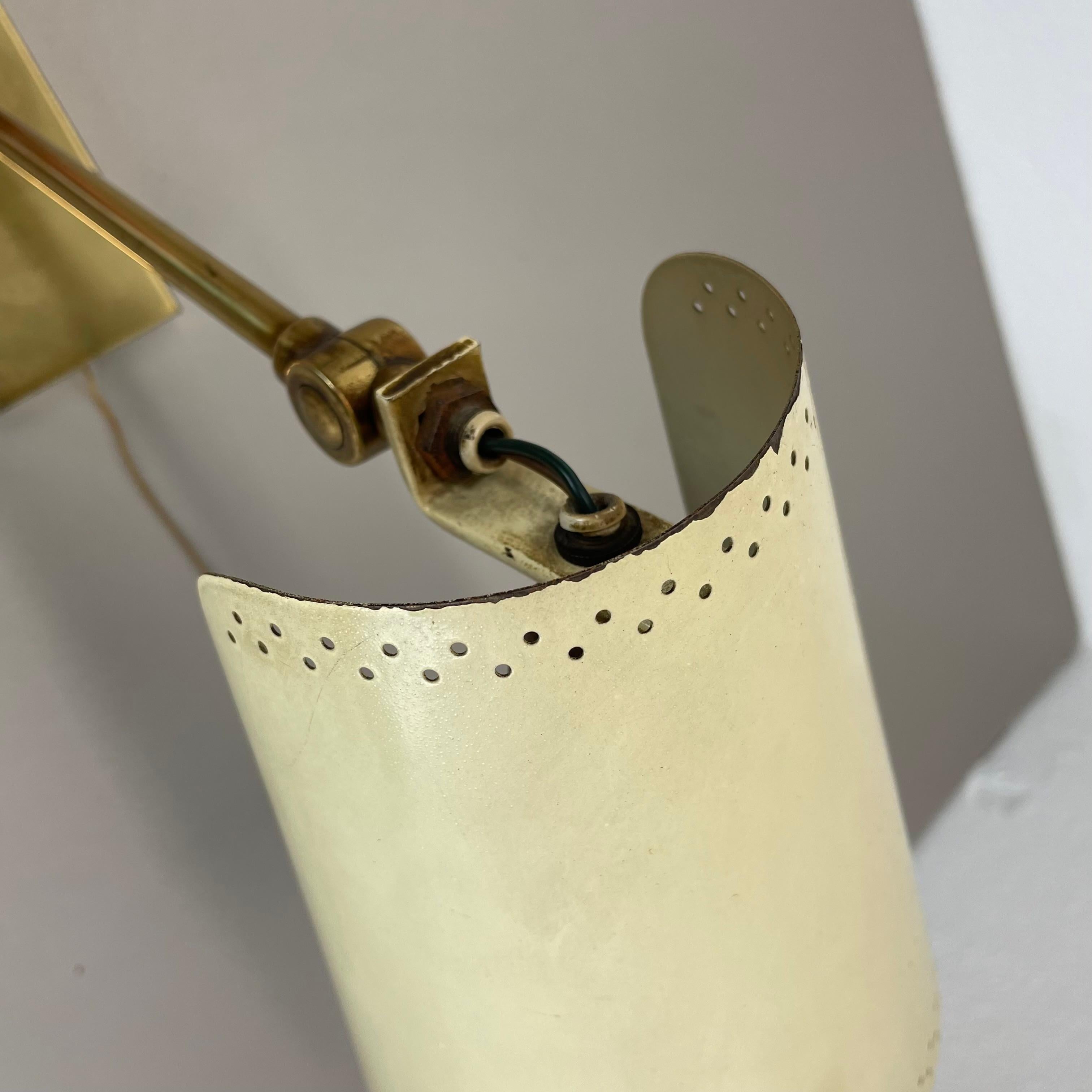 rare adjustable Brass Stilnovo Style Theatre Wall Ceiling Light, Italy 1950s For Sale 7