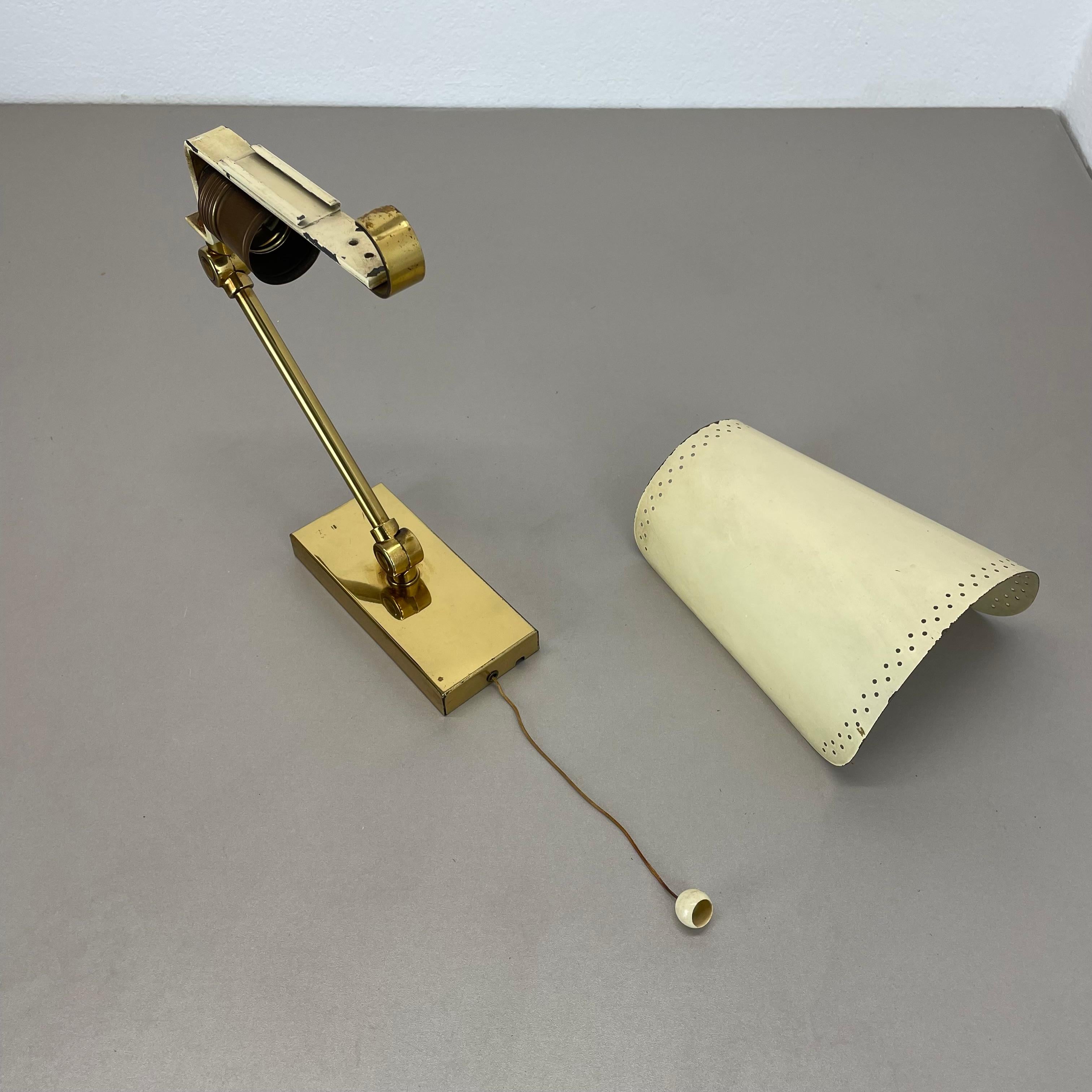 rare adjustable Brass Stilnovo Style Theatre Wall Ceiling Light, Italy 1950s For Sale 10