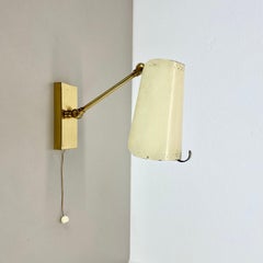 rare adjustable Brass Stilnovo Style Theatre Wall Ceiling Light, Italy 1950s