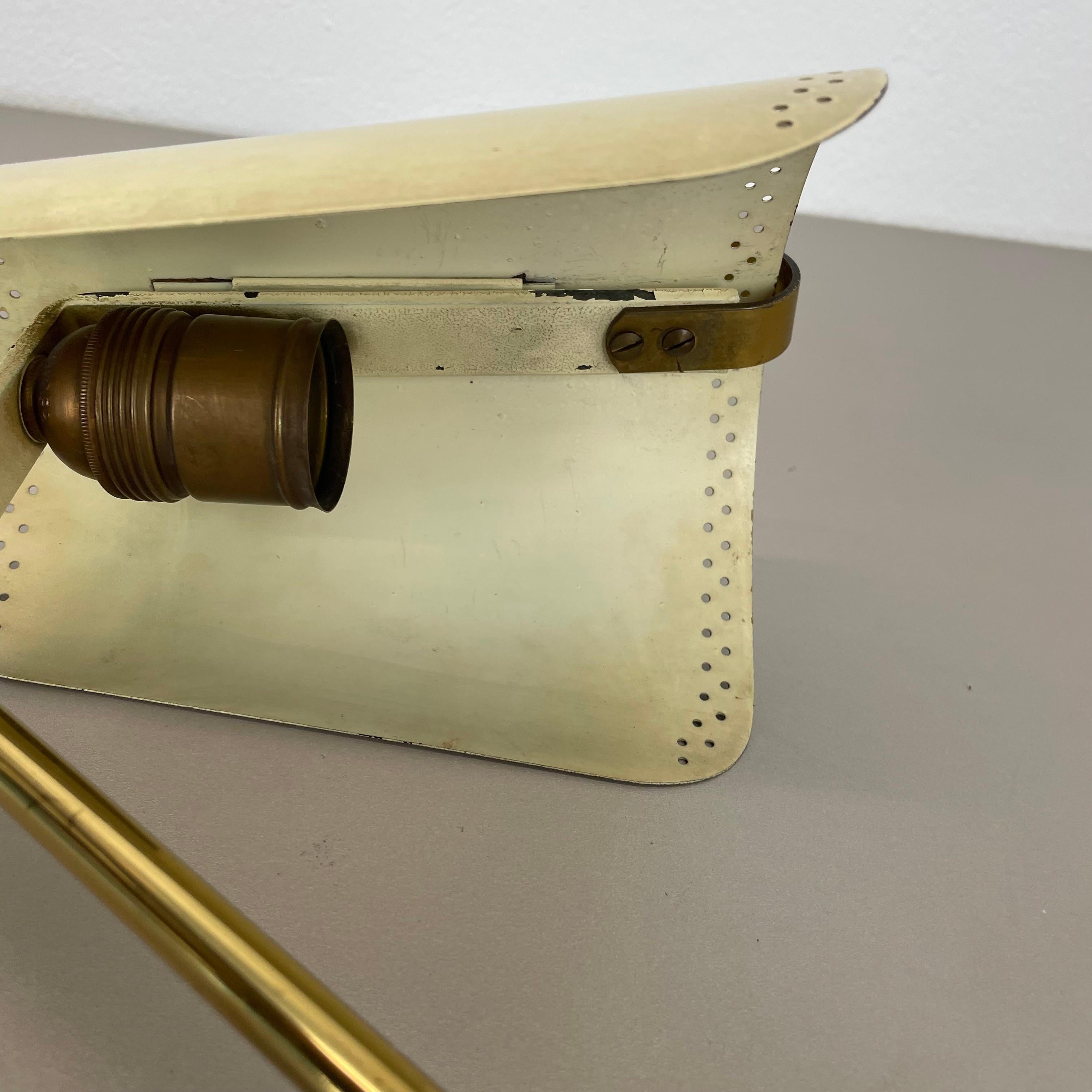 rare adjustable Brass Stilnovo Style Theatre Wall Ceiling Light, Italy 1950s For Sale 13
