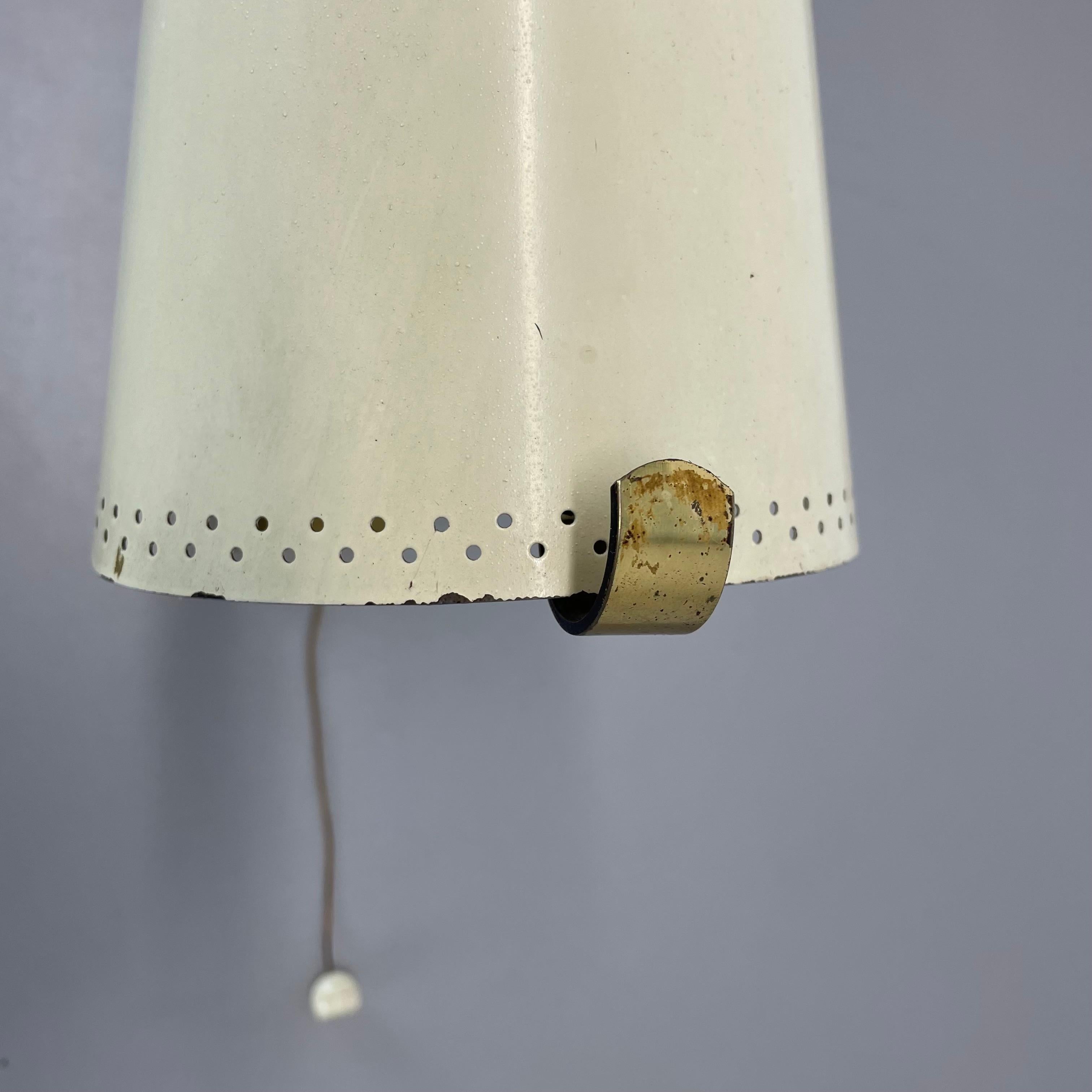 20th Century rare adjustable Brass Stilnovo Style Theatre Wall Ceiling Light, Italy 1950s For Sale