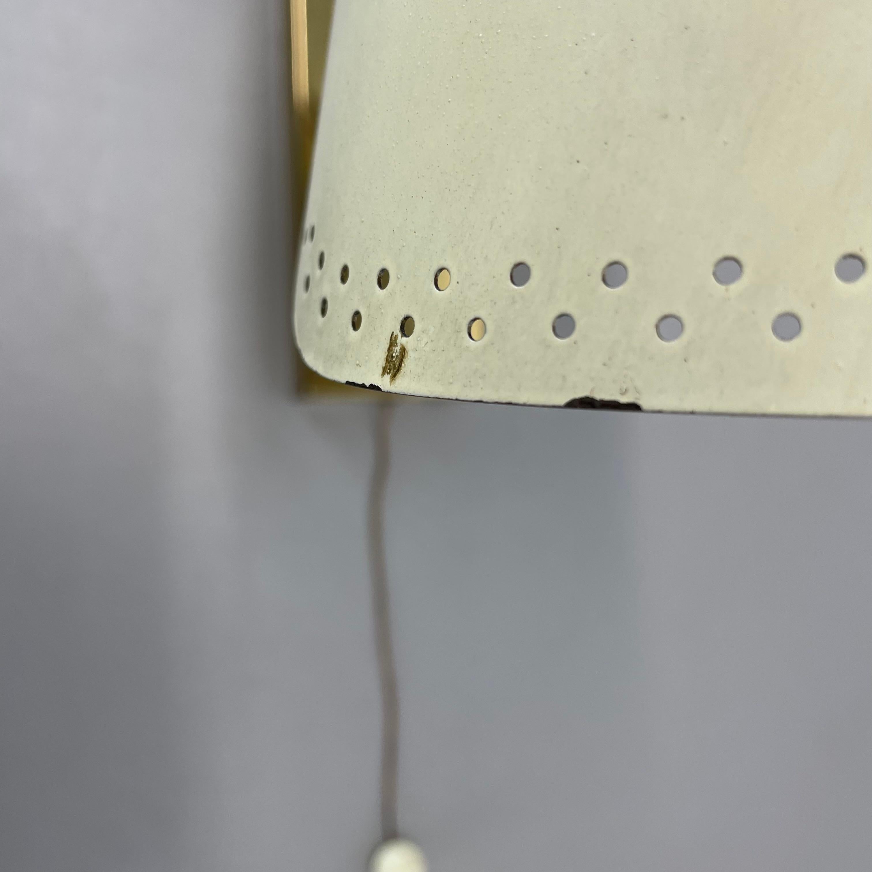 Metal rare adjustable Brass Stilnovo Style Theatre Wall Ceiling Light, Italy 1950s For Sale