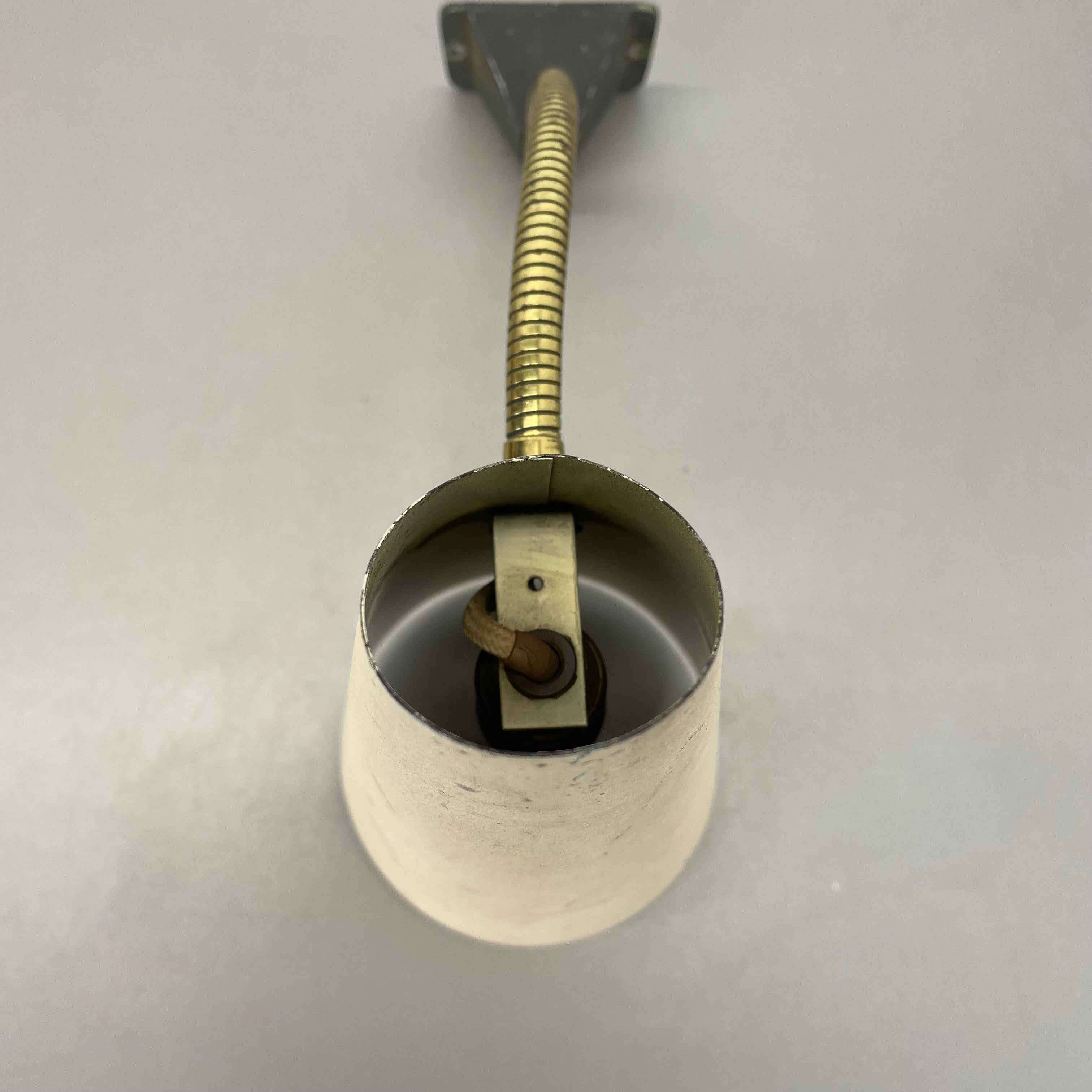 rare adjustable Diabolo Brass Stilnovo Style Wall Ceiling Light, Italy 1950s For Sale 6