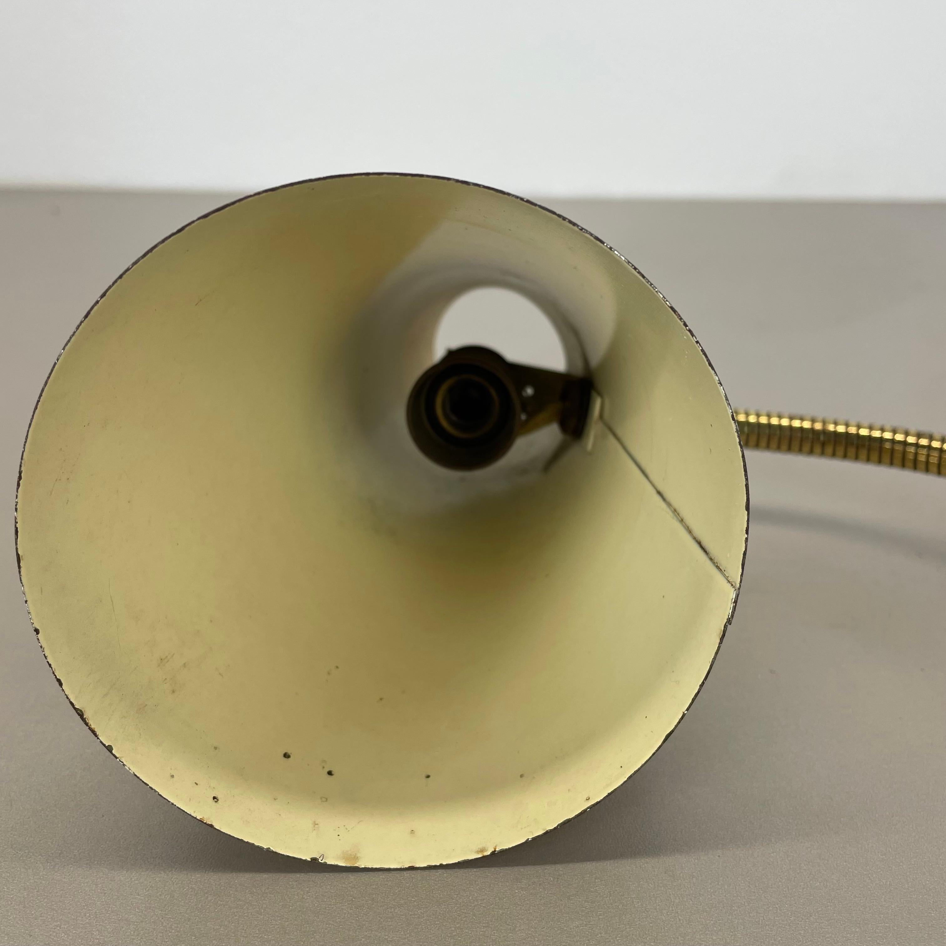 rare adjustable Diabolo Brass Stilnovo Style Wall Ceiling Light, Italy 1950s For Sale 7