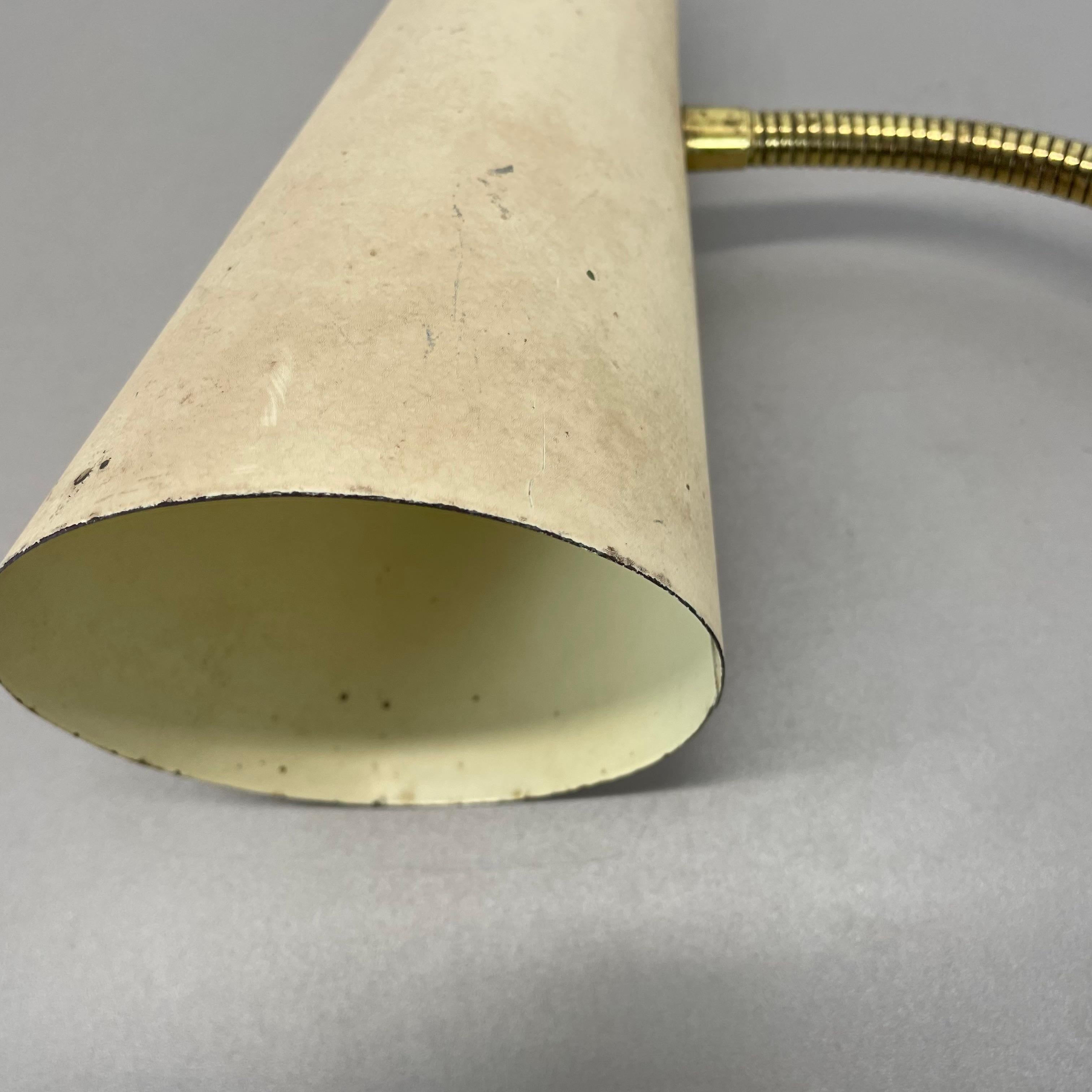 rare adjustable Diabolo Brass Stilnovo Style Wall Ceiling Light, Italy 1950s For Sale 8