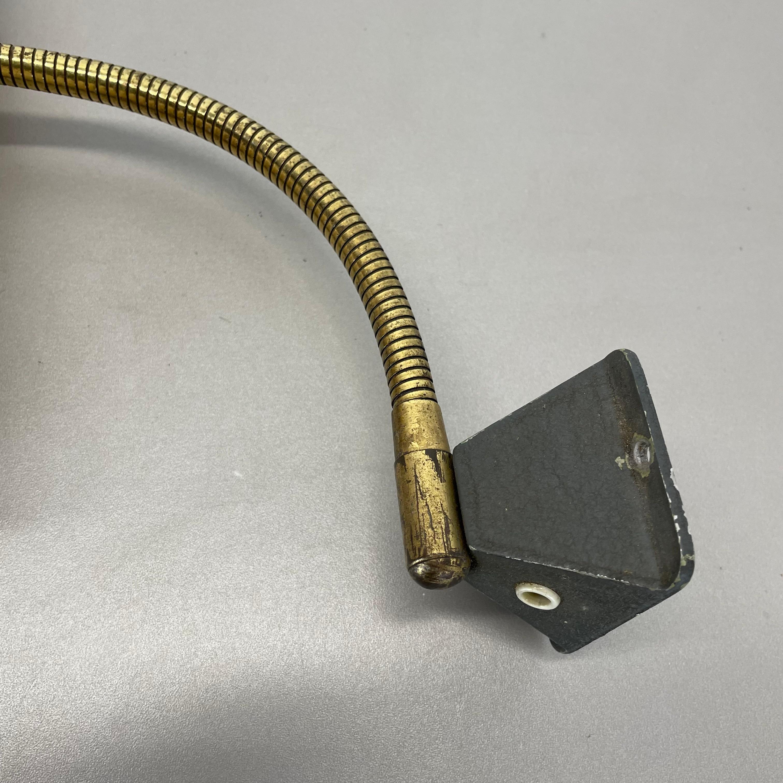 rare adjustable Diabolo Brass Stilnovo Style Wall Ceiling Light, Italy 1950s For Sale 11