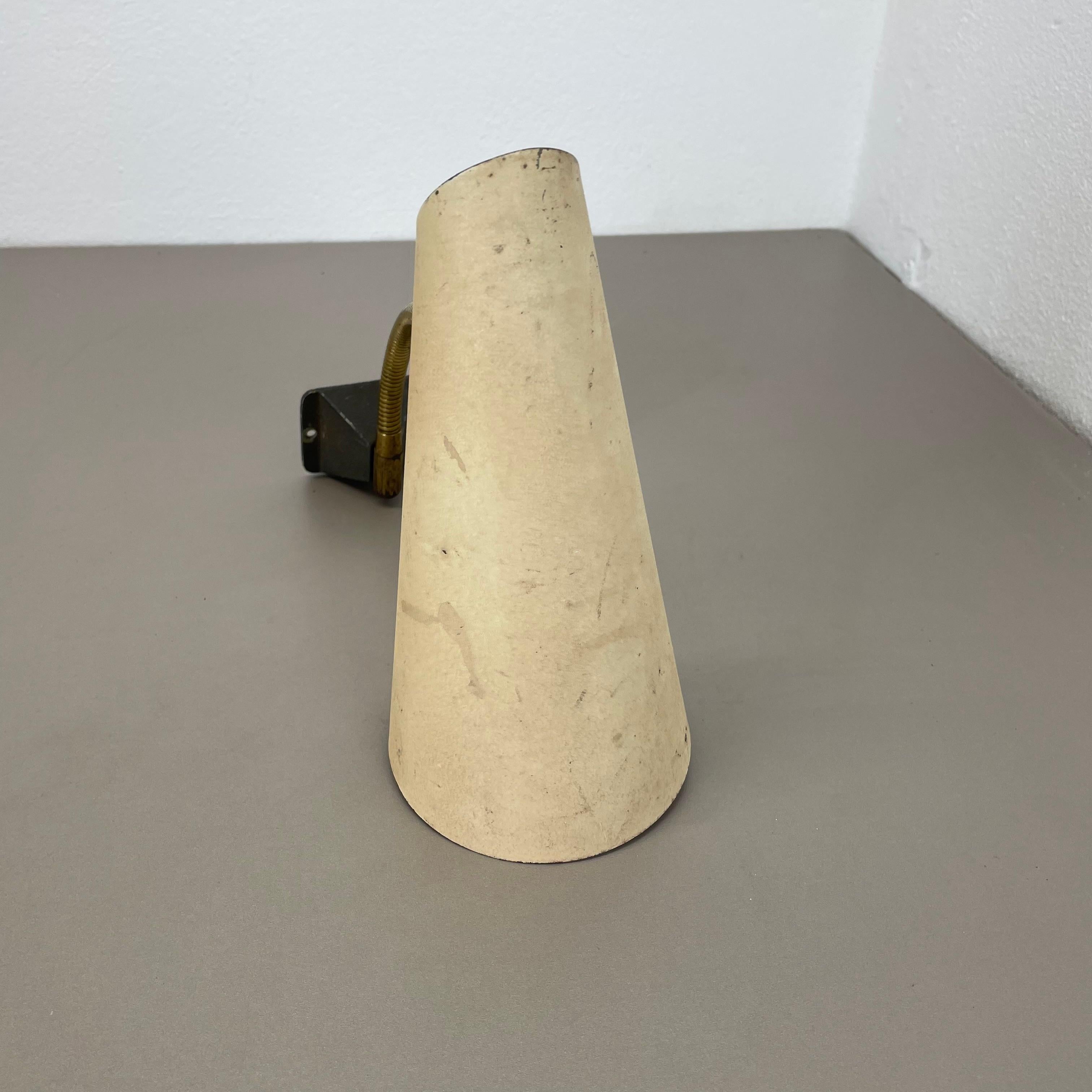Metal rare adjustable Diabolo Brass Stilnovo Style Wall Ceiling Light, Italy 1950s For Sale