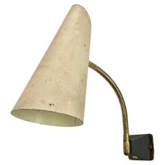 rare adjustable Diabolo Brass Stilnovo Style Wall Ceiling Light, Italy 1950s