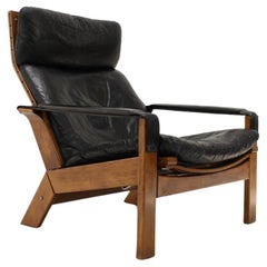 Sillón de cuero ajustable, por Peter Opsvik, para Westnofa, Noruega, años 60