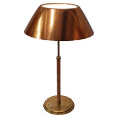 Lisa Johansson-Pape Adjustable Ihanne Table Lamp, Copper, Brass & Leather, Orno