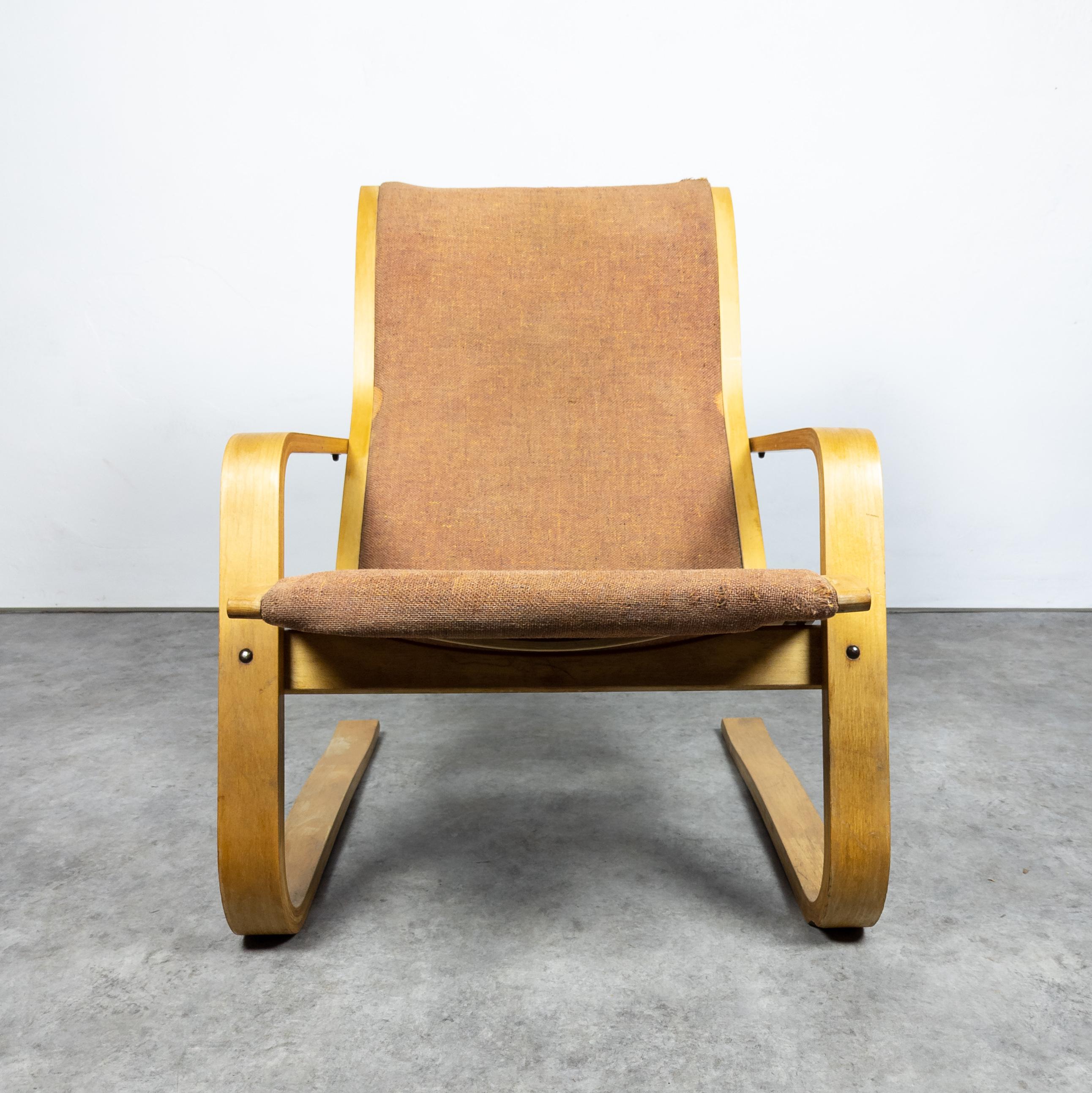 Mid-20th Century Rare Adjustable Lounge Chair by Jan Bočan & Jan Šrámek & Zbyněk Hřivnáč  For Sale