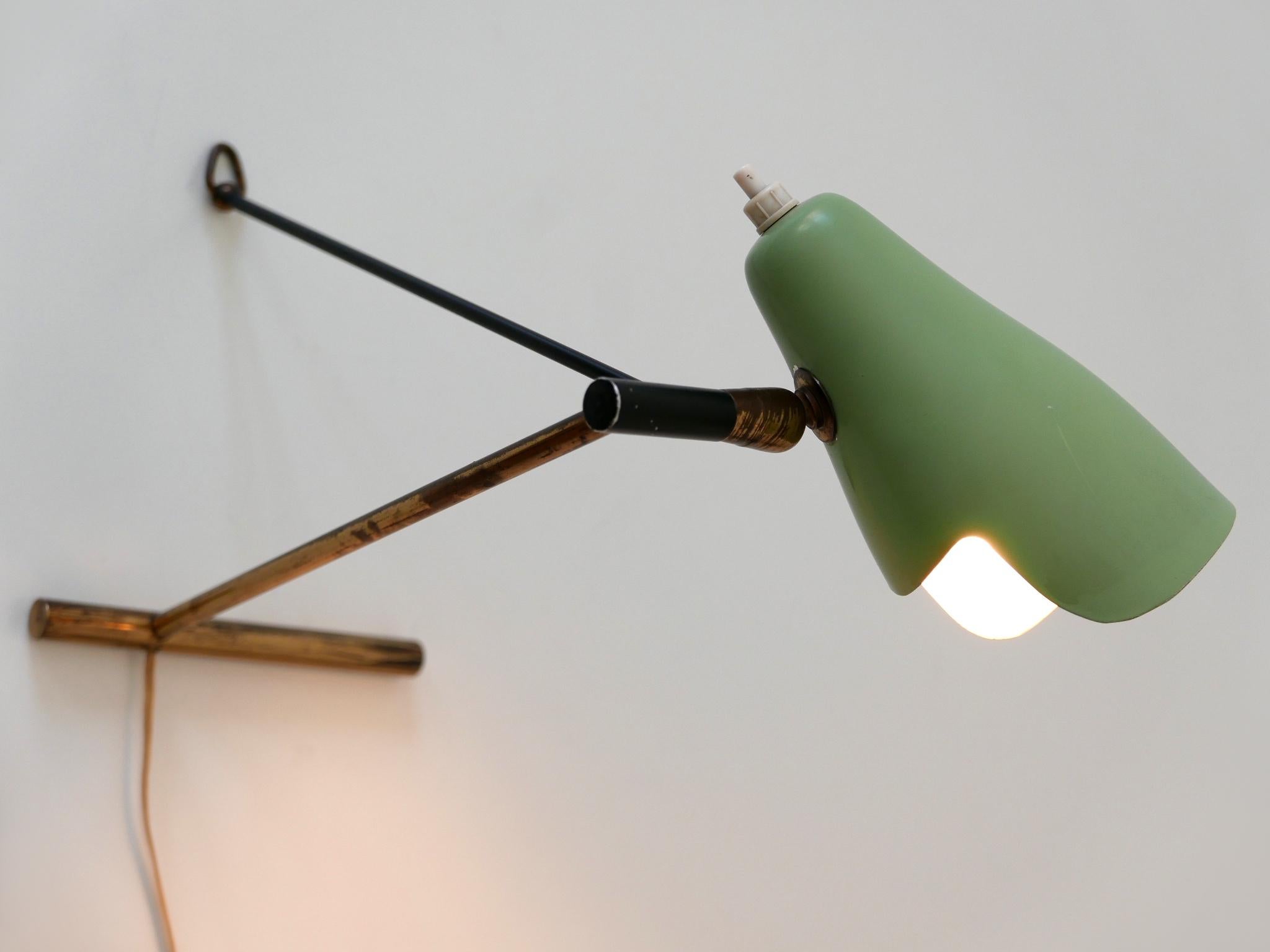 Seltene und verstellbare Stilnovo-Wand- oder Tischlampe, Mid-Century Modern, Italien 1950er Jahre im Angebot 3