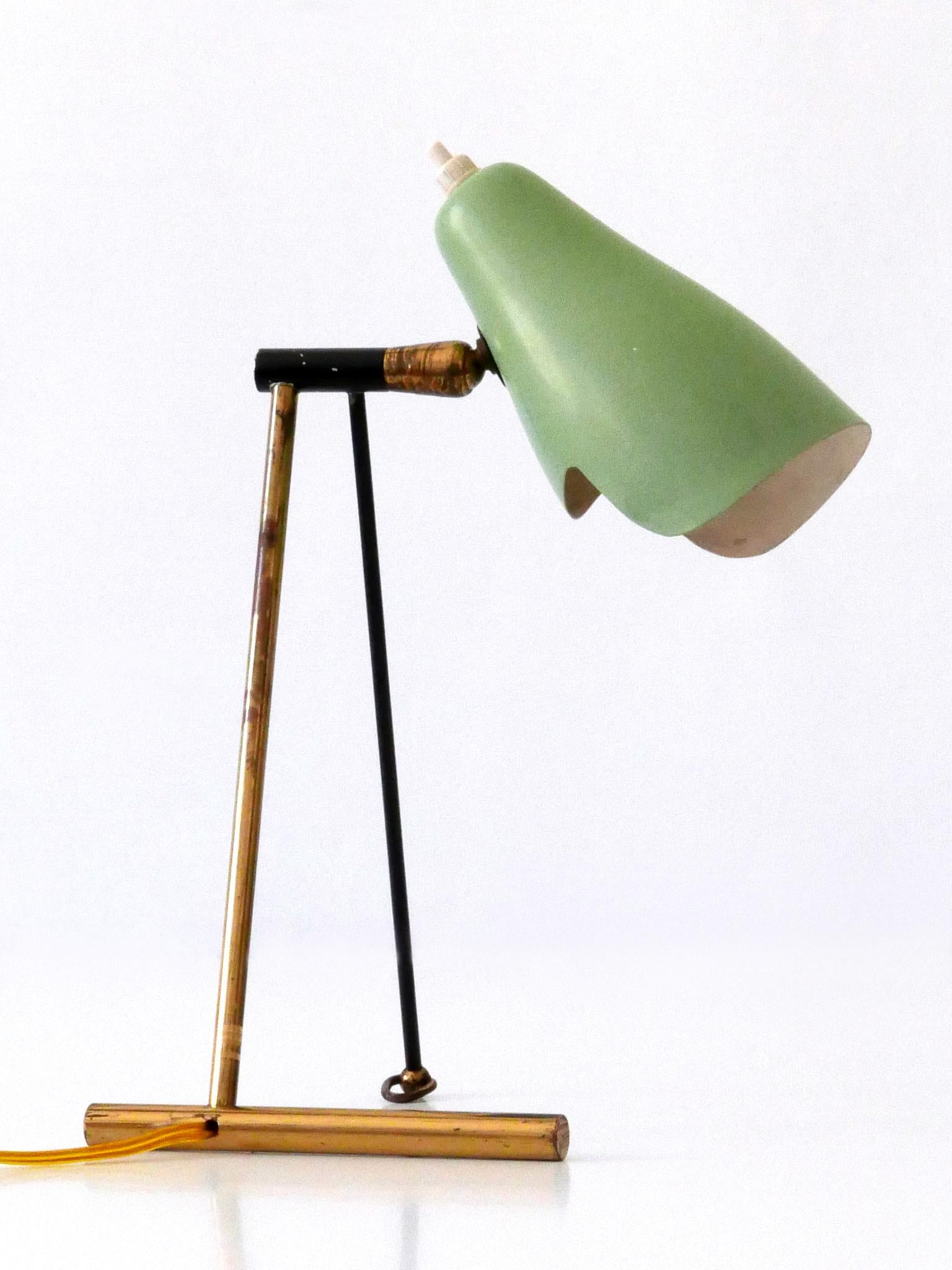 Aluminium Rare et réglable lampe de bureau ou de table Stilnovo mi-siècle moderne, Italie, années 1950 en vente