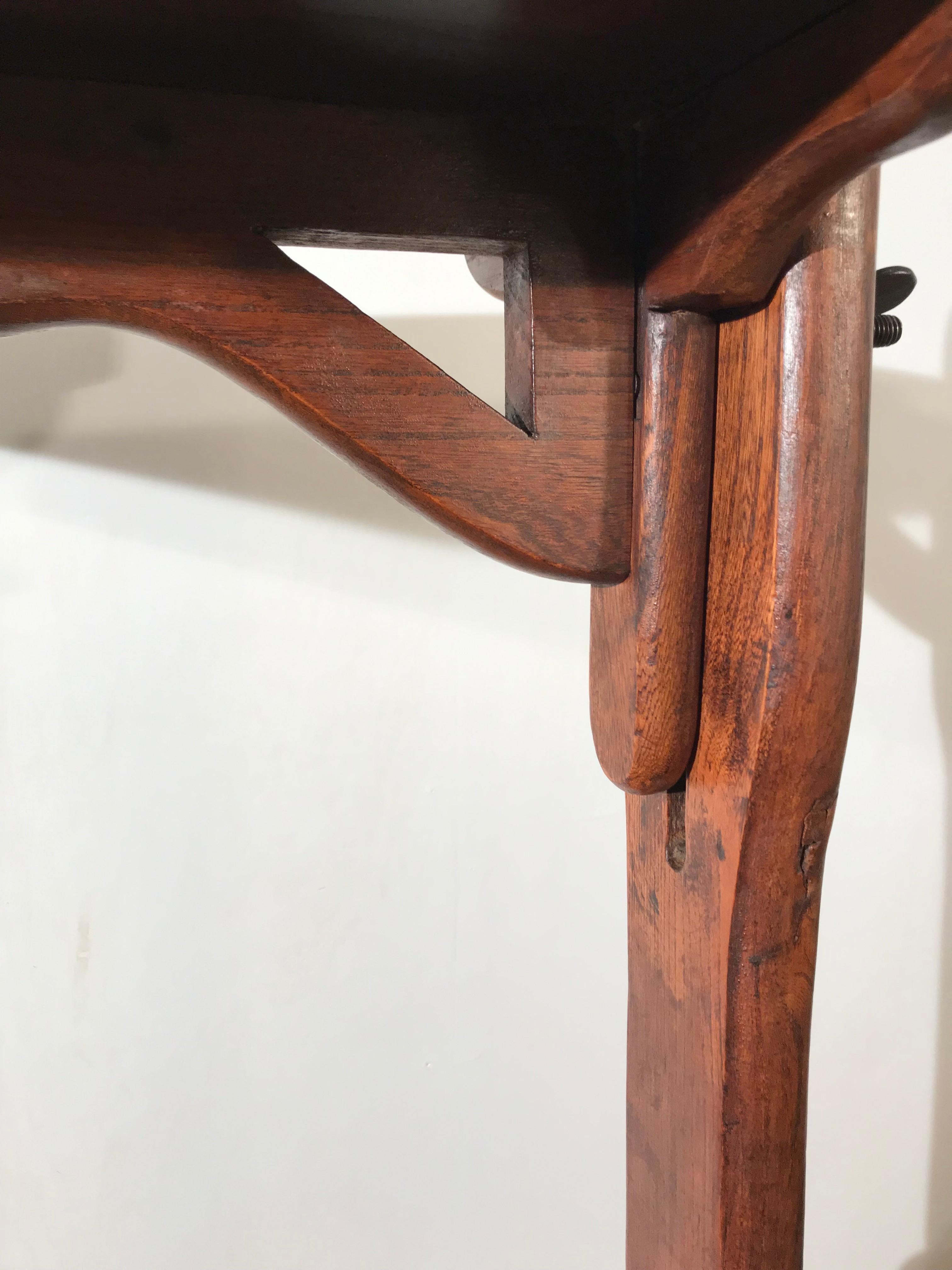 Rare & Adjustable Oak Bed Serving or Reading Table / Stand from the Early 1900s 2