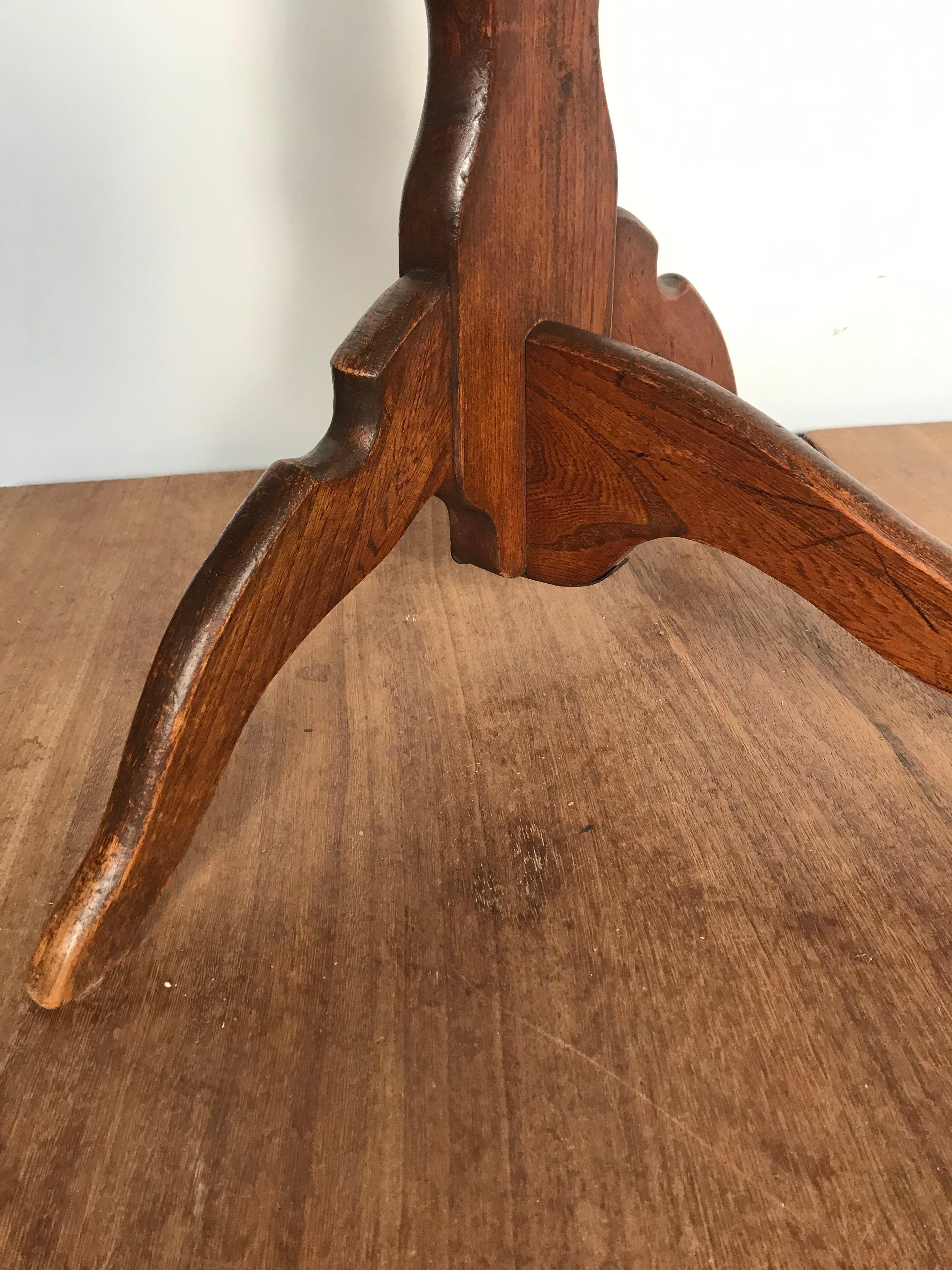 Rare & Adjustable Oak Bed Serving or Reading Table / Stand from the Early 1900s 3