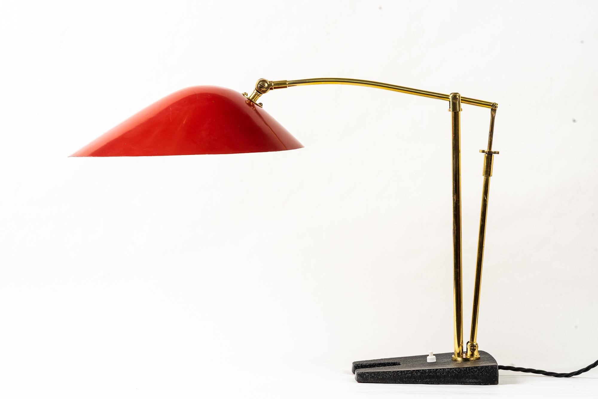 Rare Adjustable Rupert Nikoll Table Lamp Vienna Around 1950s For Sale 3