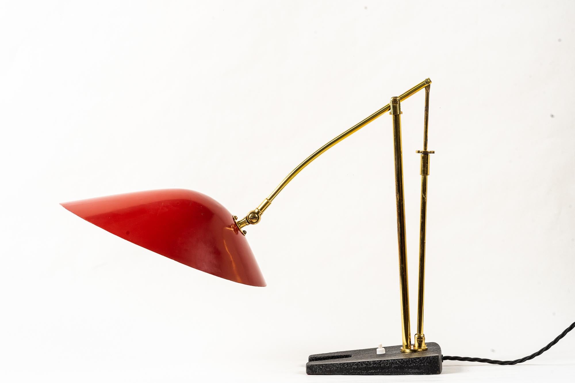 Rare Adjustable Rupert Nikoll Table Lamp Vienna Around 1950s For Sale 4