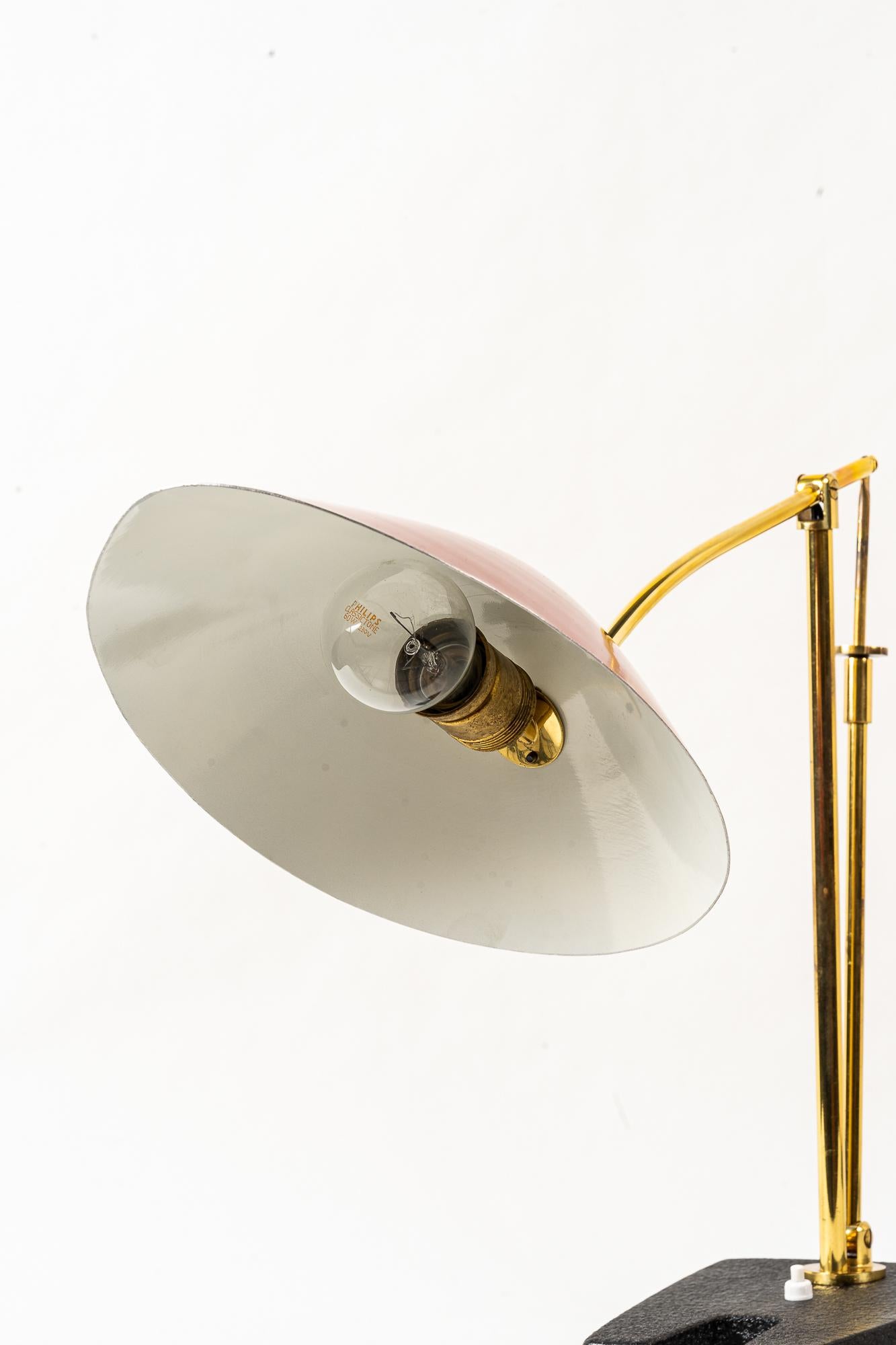 Rare Adjustable Rupert Nikoll Table Lamp Vienna Around 1950s For Sale 1