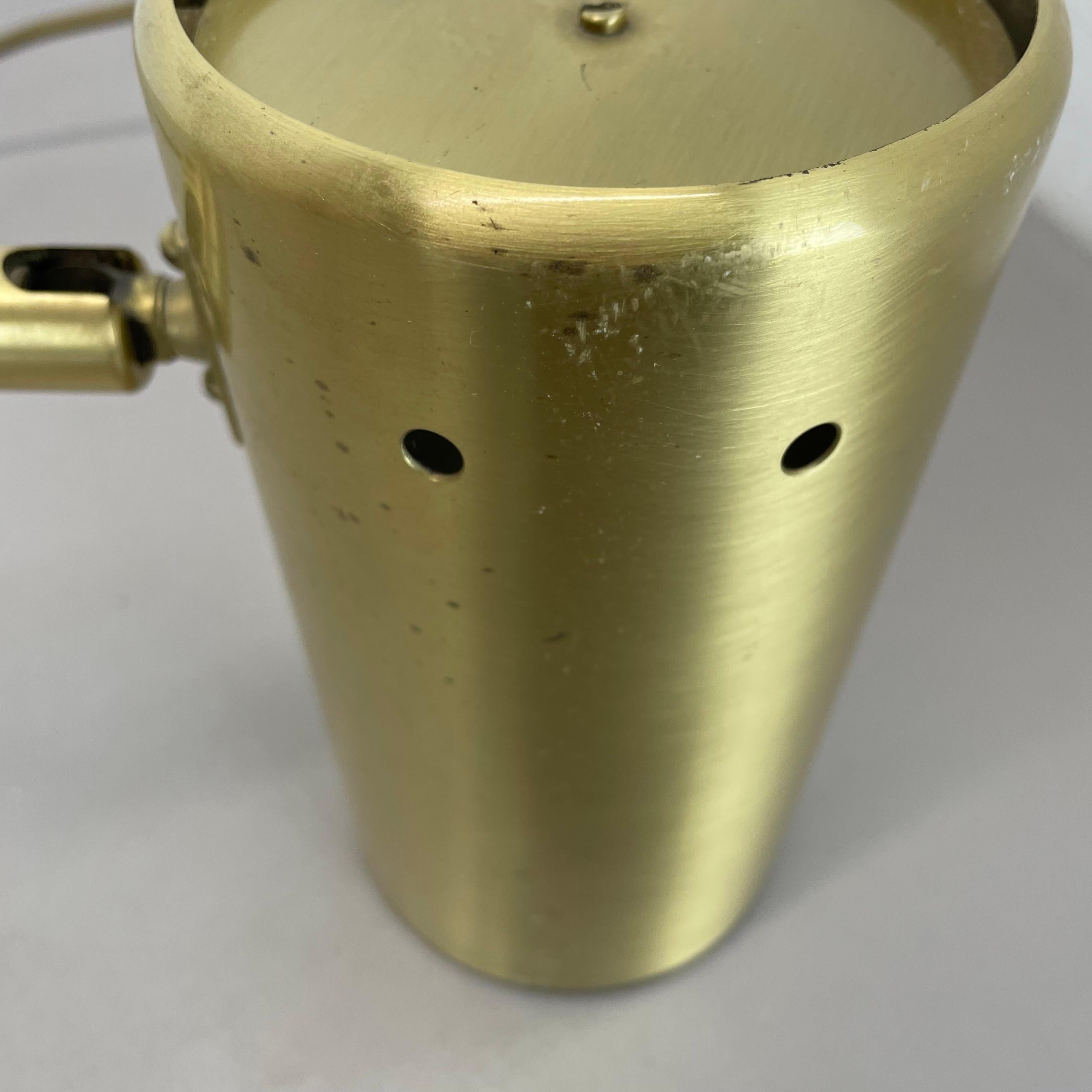 rare adjustable solid Brass Stilnovo Style Theatre spot Wall Light, Italy 1970s For Sale 9