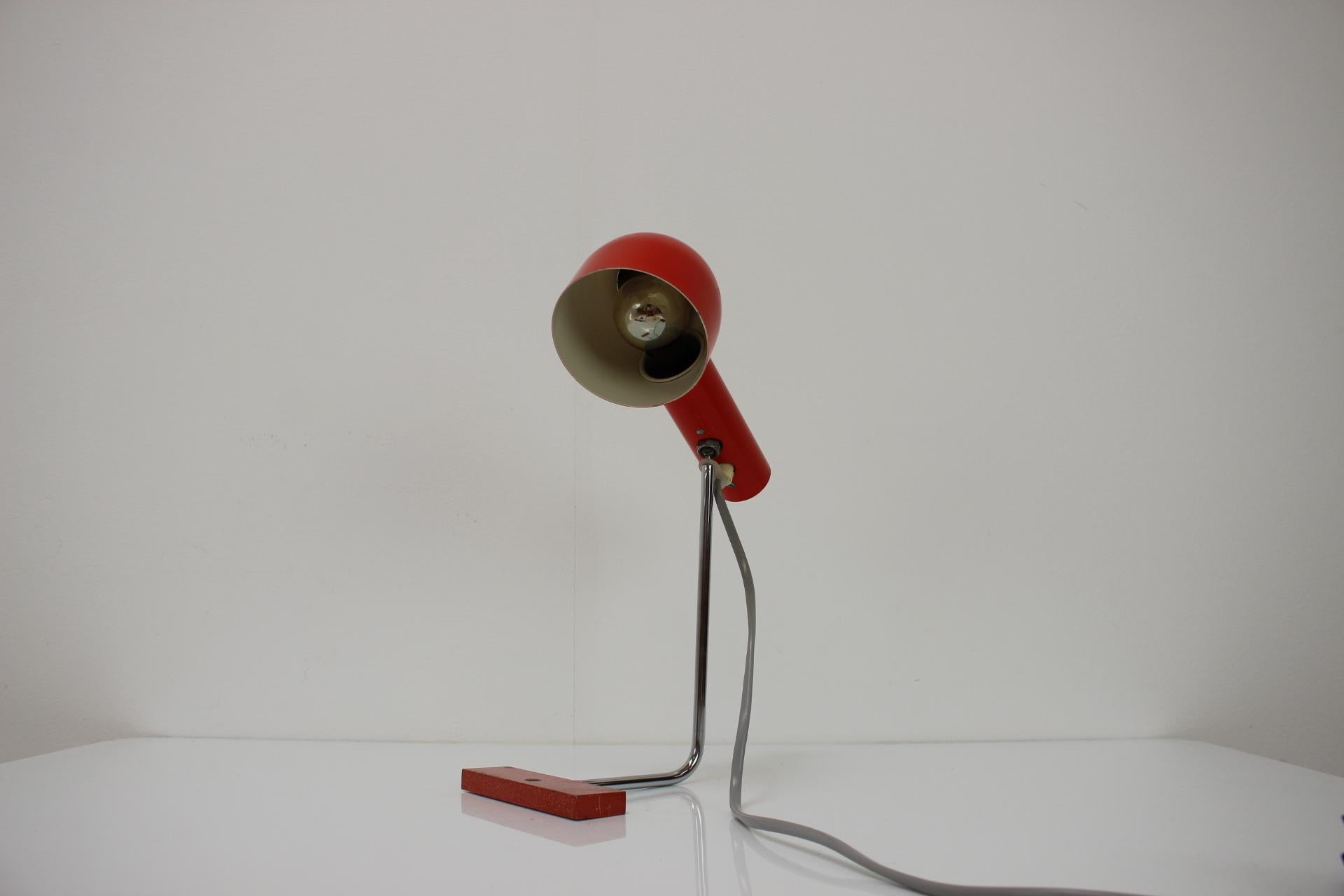 Mid-Century Modern Rare Adjustable Table Lamp by Napako, 1960's, Czechoslovakia For Sale
