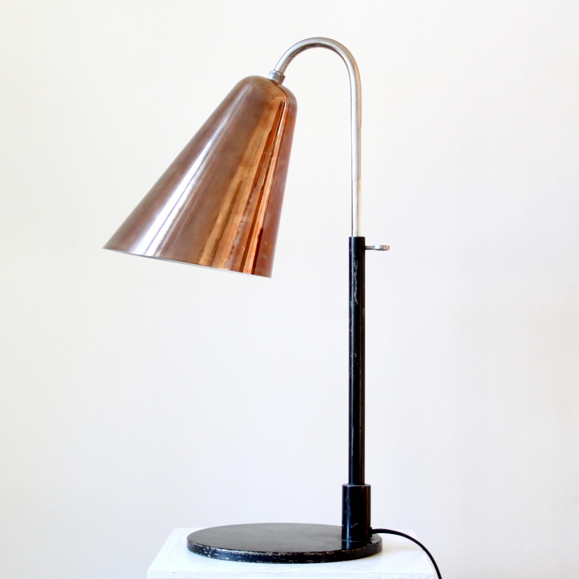 Danish Rare Adjustable Table Lamp by Vilhelm Lauritzen and Frits Schlegel For Sale