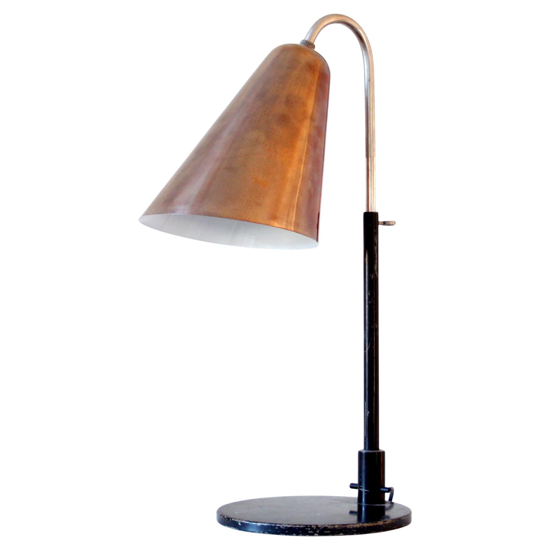 Rare Adjustable Table Lamp by Vilhelm Lauritzen and Frits Schlegel