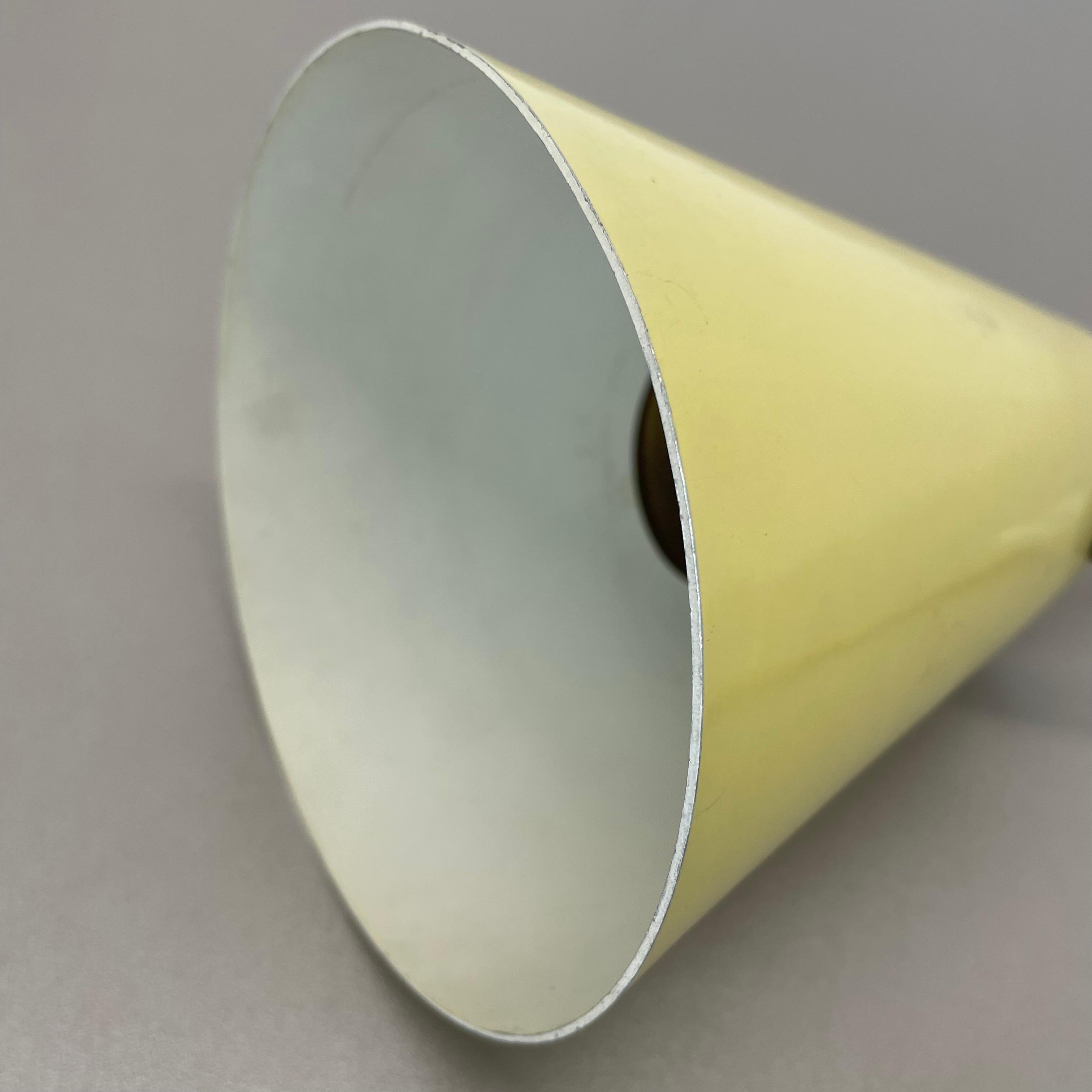 rare adjustable yellow metal Brass Stilnovo Style Wall Ceiling Light, Italy 1950 For Sale 5