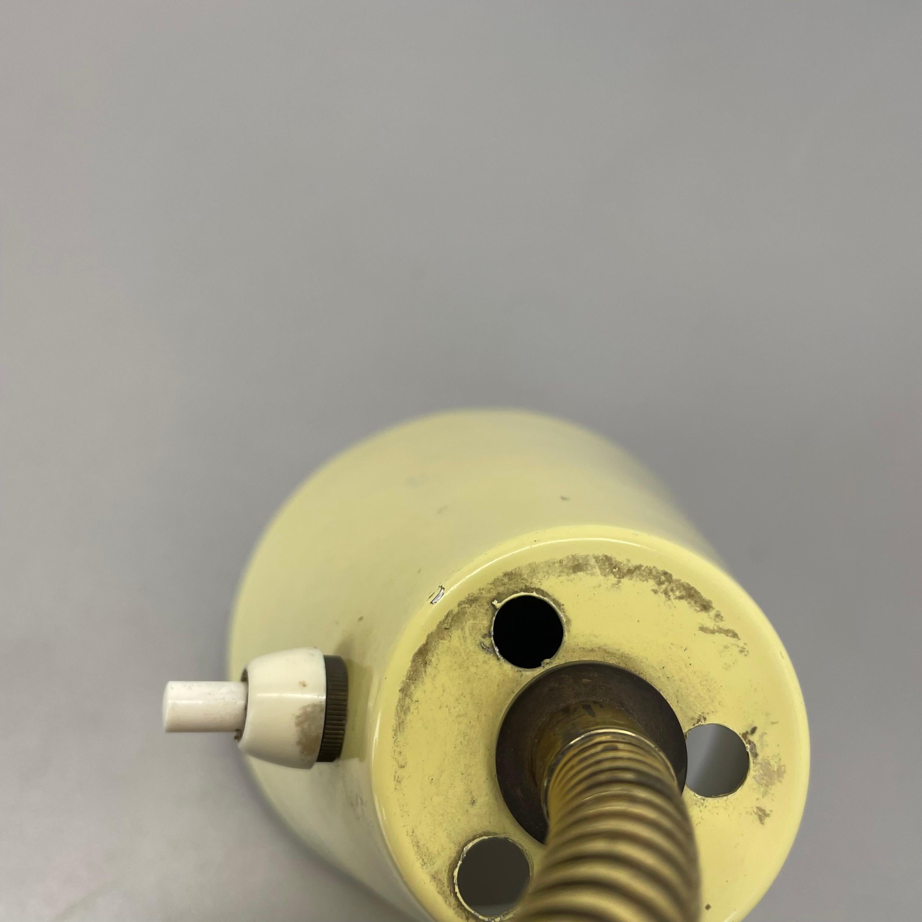 rare adjustable yellow metal Brass Stilnovo Style Wall Ceiling Light, Italy 1950 For Sale 8