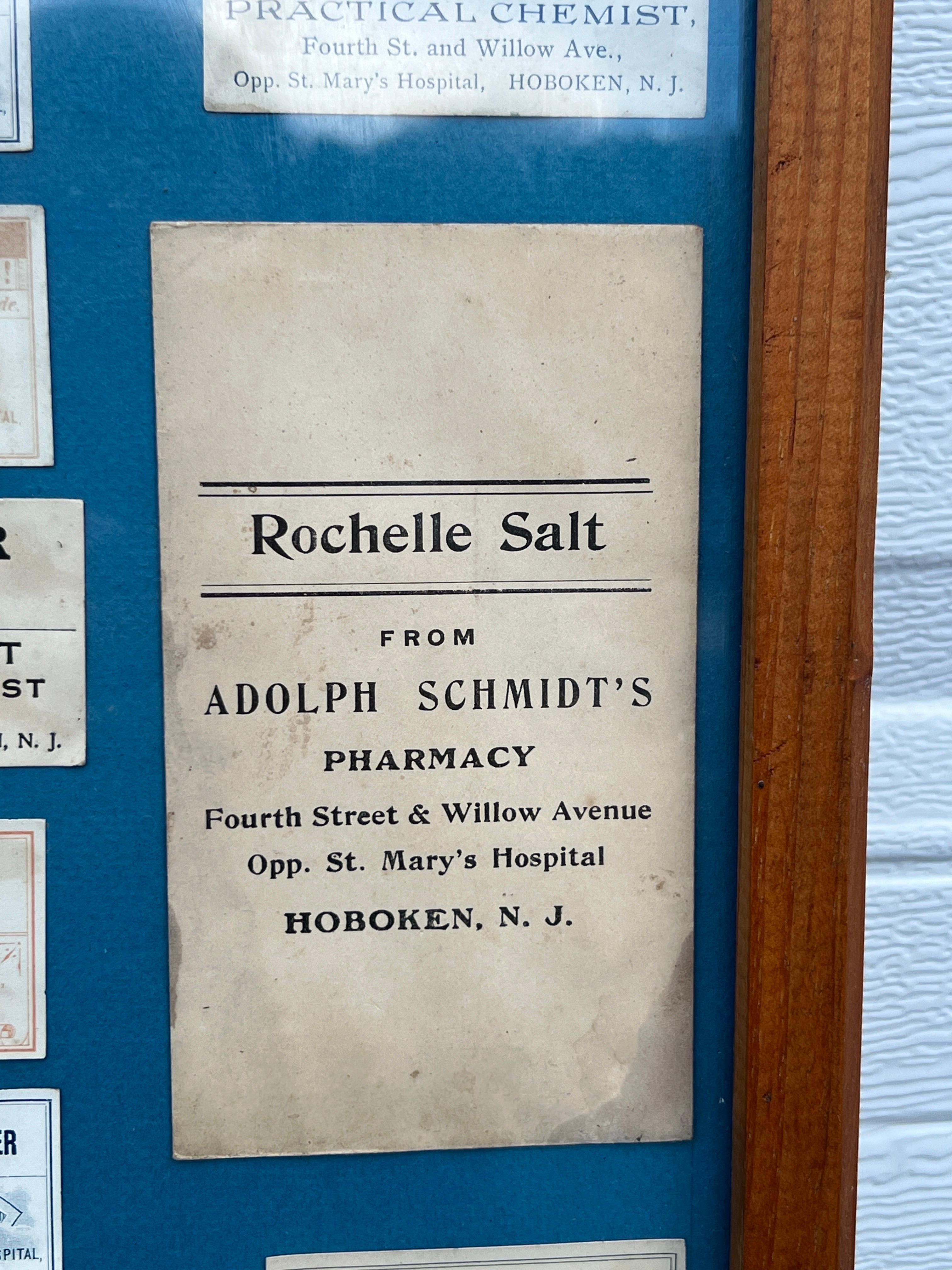Rare Adolph Schmidt Pharmacy Label Display Including 110 Antique Labels For Sale 4