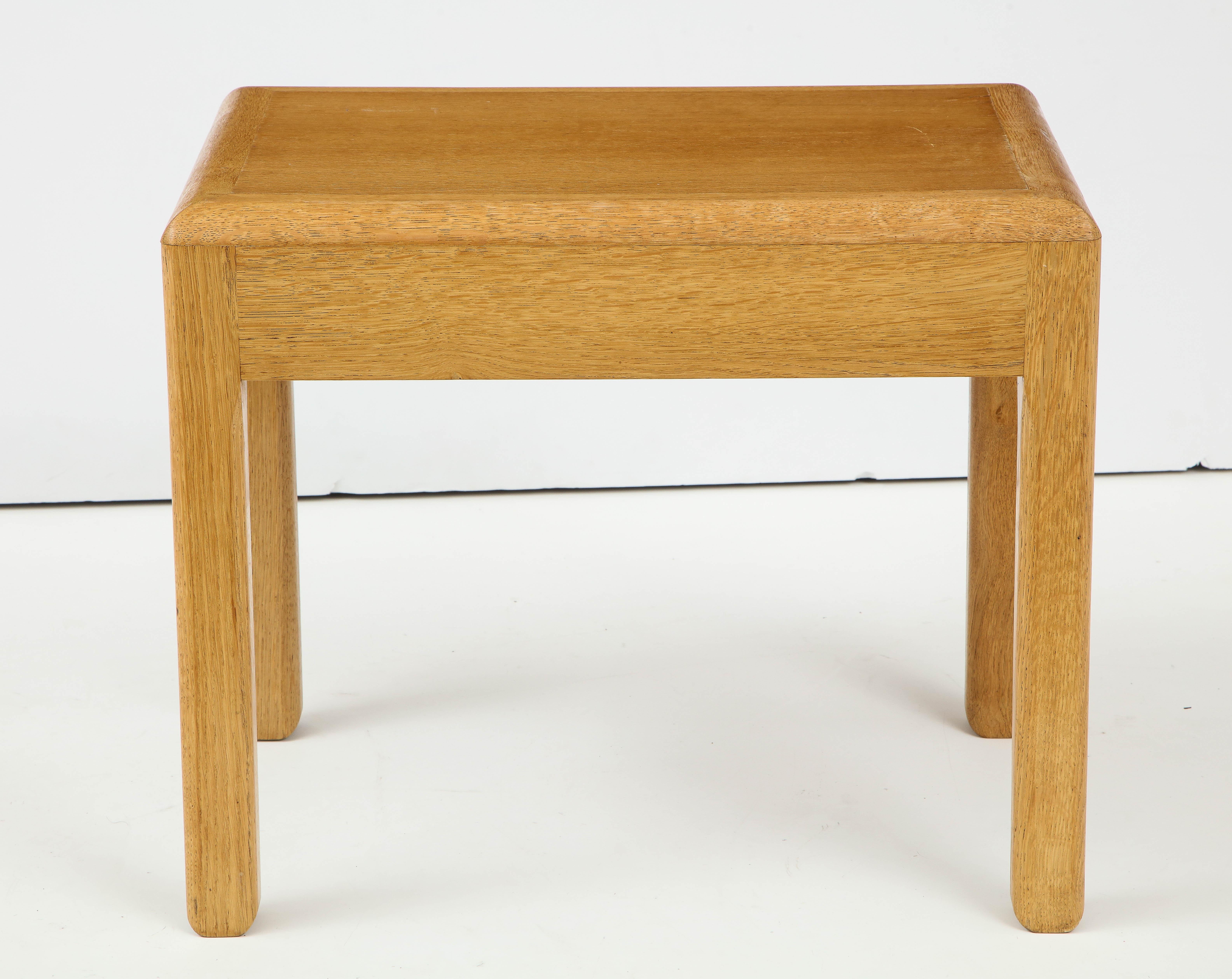 Modern Rare Adolphe Chanaux Waxed Oak Occasional Table