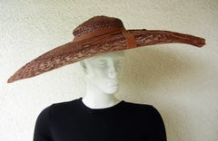 Rare Adrian Dramatic Custom Couture Pinwheel Hat   Museum, Collectors