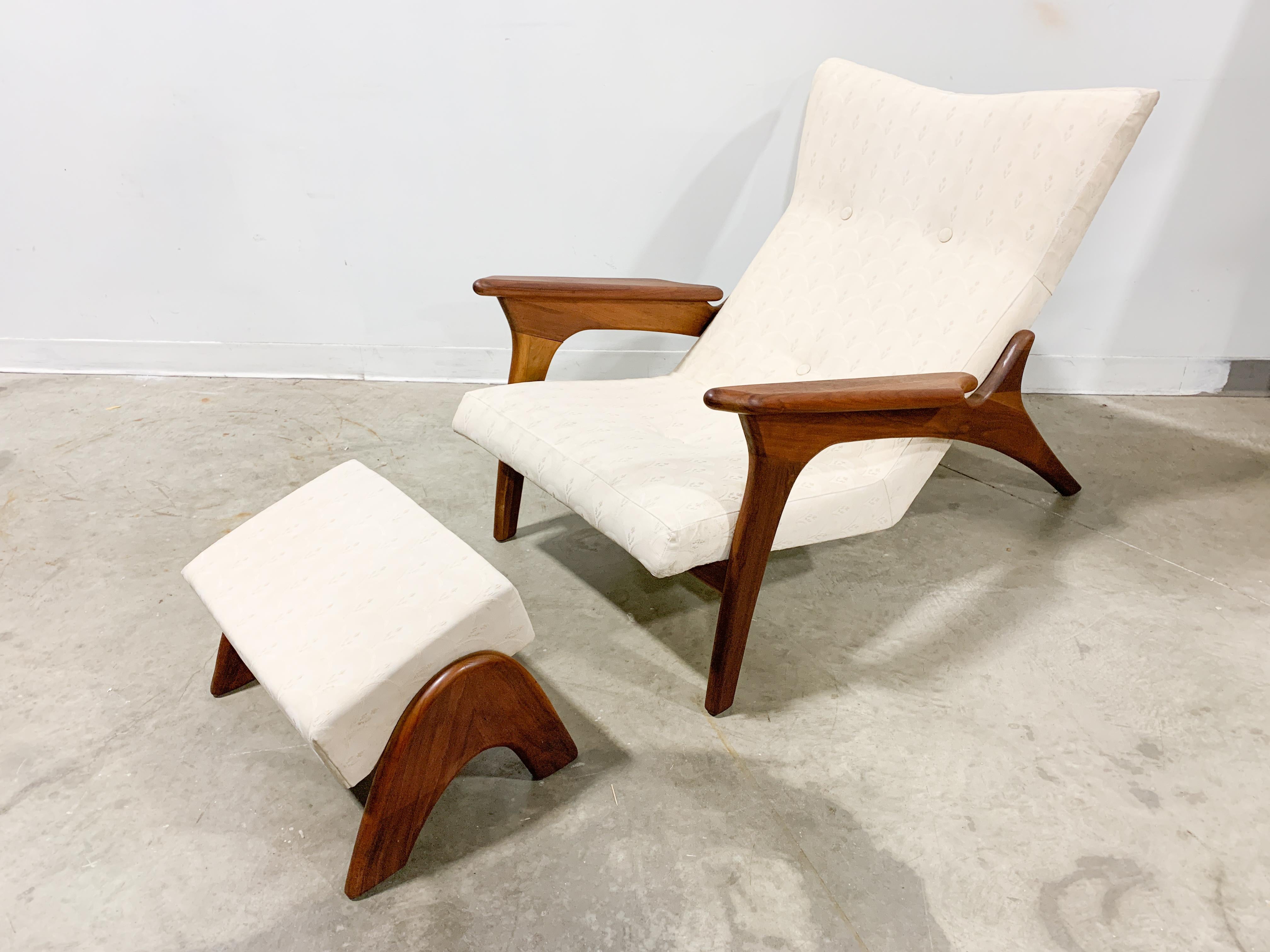 Rare Adrian Pearsall Lounge Chair and Ottoman 4