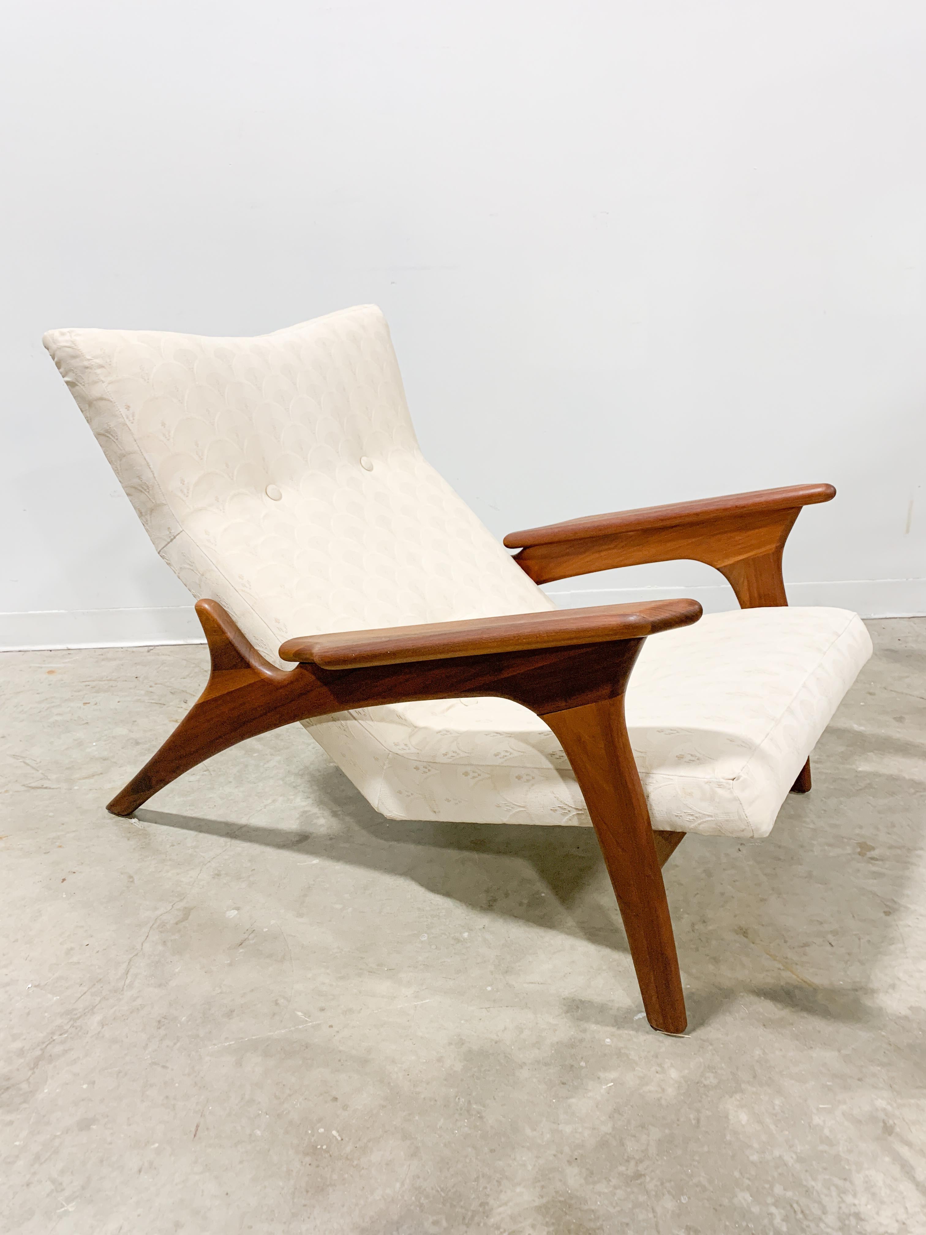 Walnut Rare Adrian Pearsall Lounge Chair and Ottoman