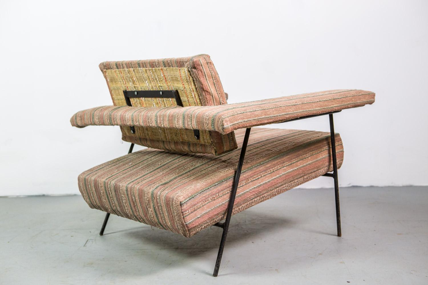 Rare Adrian Pearsall Lounge Chair for Craft Associates (Stoff)