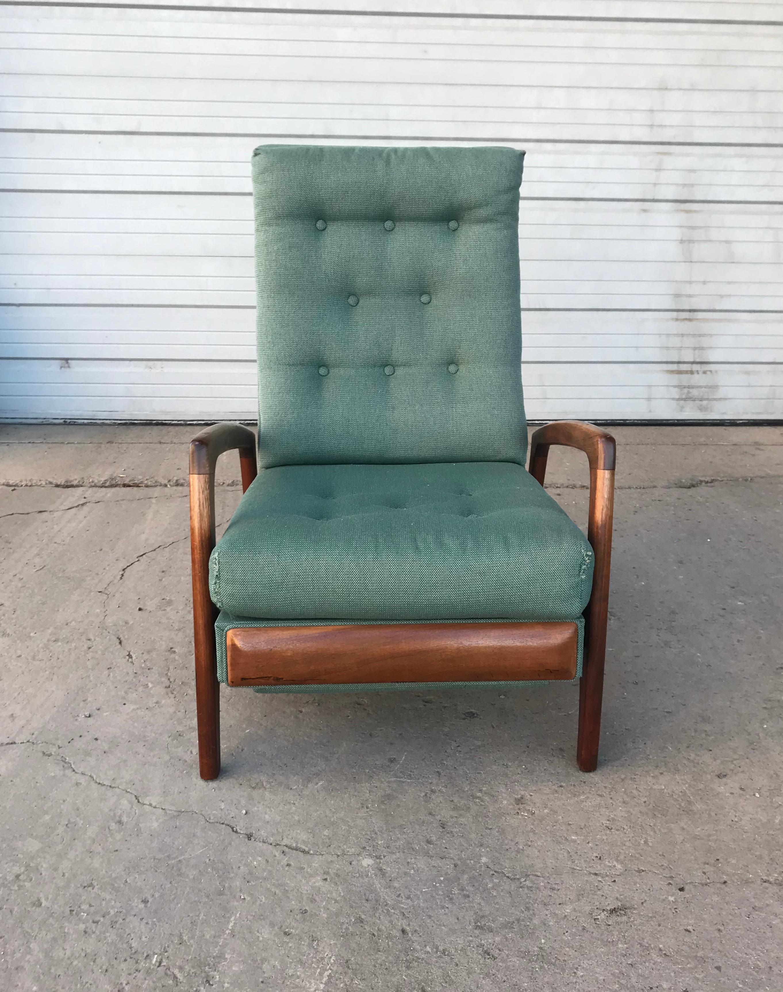 Mid-Century Modern Rare Adrian Pearsall Midcentury Highback Recliner / Lounge Chair
