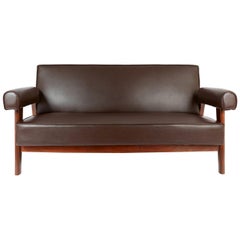 Vintage Rare Advocate Sofa by Le Corbusier and Pierre Jeanneret ‘‘PJ-SI-42-B’’