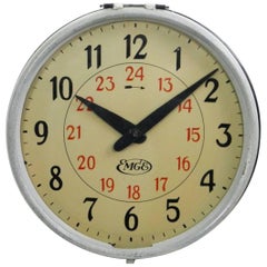 Rare AEG:: Emge Industrial:: Factory:: Station Wall Clock par Peter Behrens