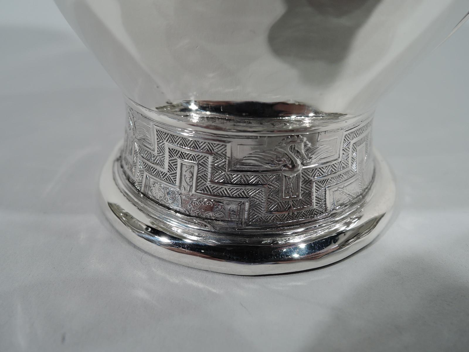 American Rare Aesthetic Japonesque Sterling Silver Creamer and Sugar by Tiffany