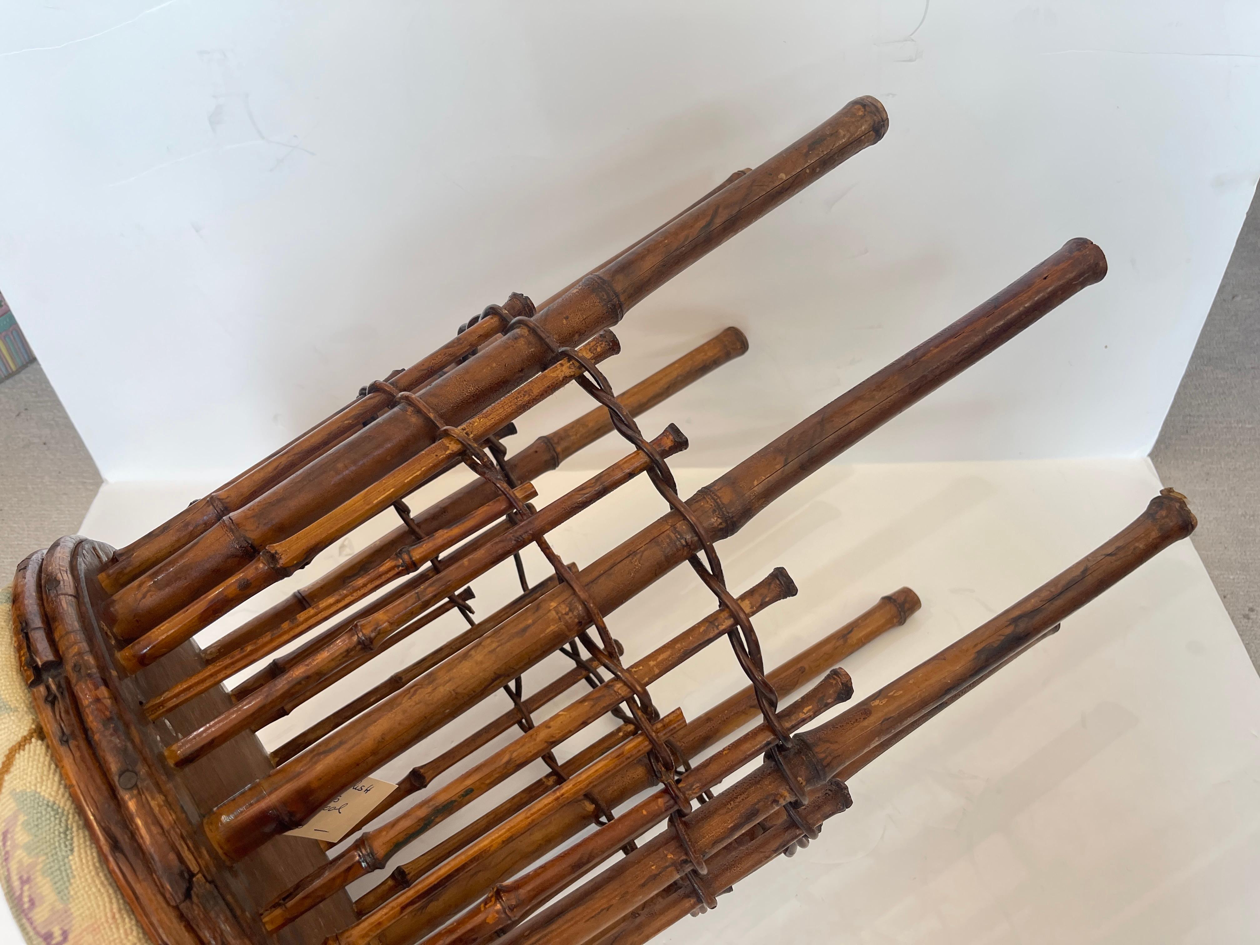 Raro  Aesthetic Movement Bamboo &  Sgabello ad ago Fine 19° secolo. C in vendita 4