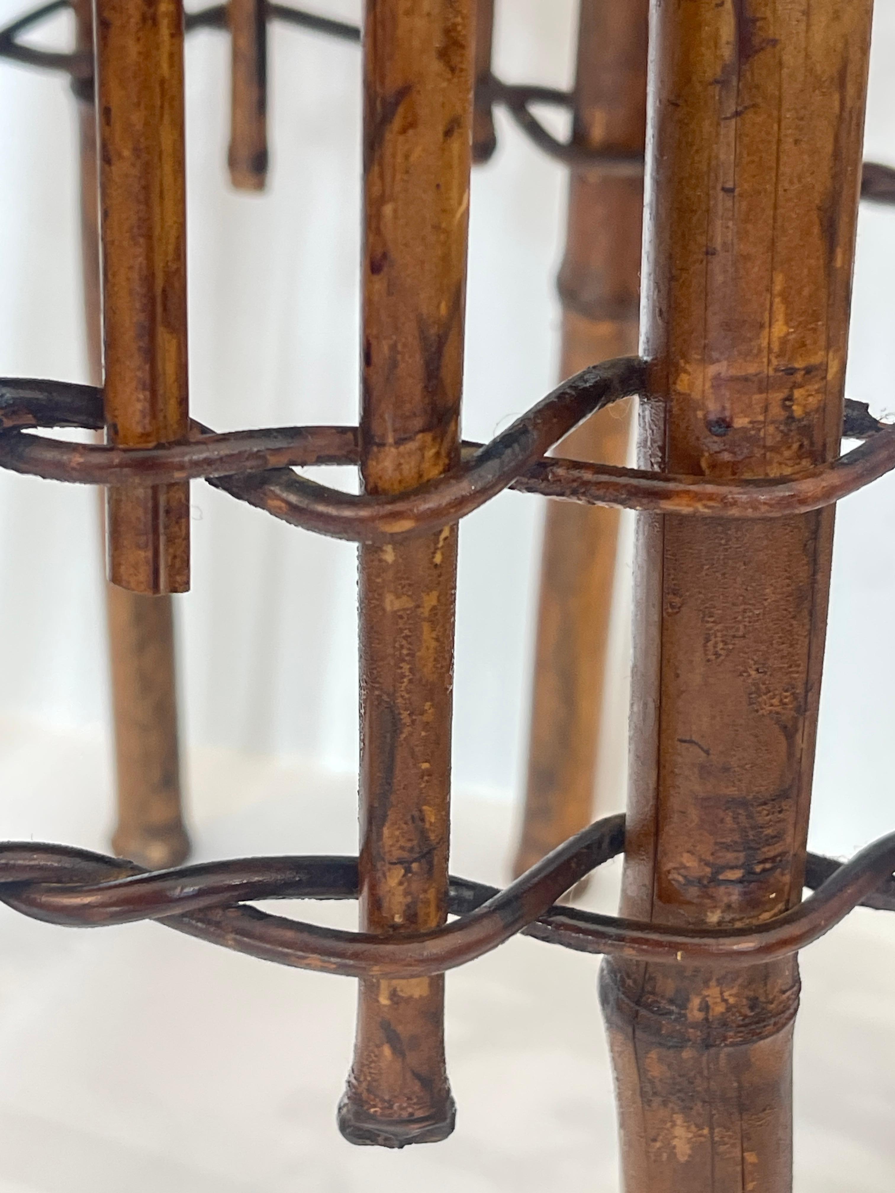 Raro  Aesthetic Movement Bamboo &  Sgabello ad ago Fine 19° secolo. C in vendita 5