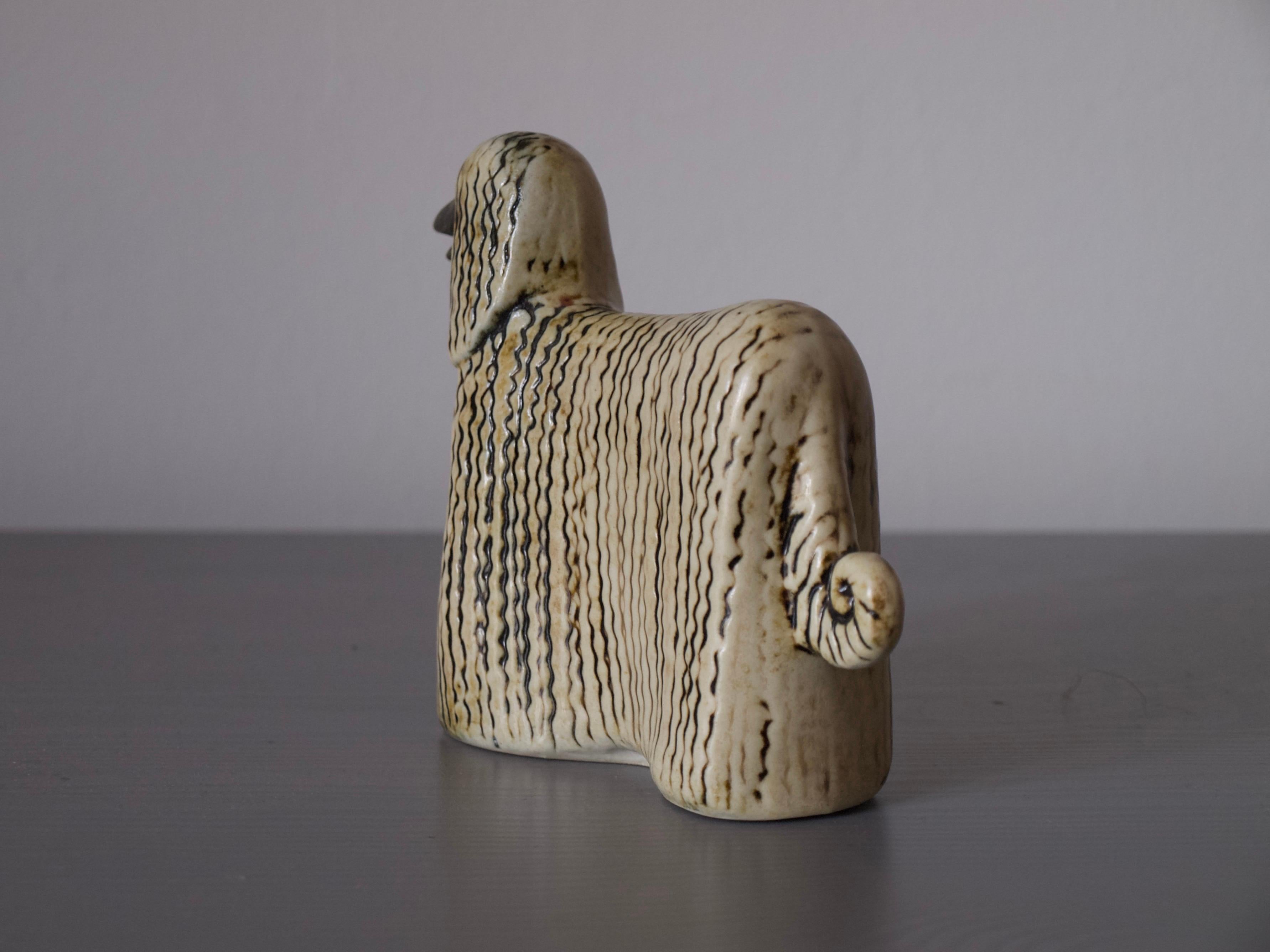 Stoneware Rare Afghan Hound Dog Figurine by Lisa Larson // Gustavsberg